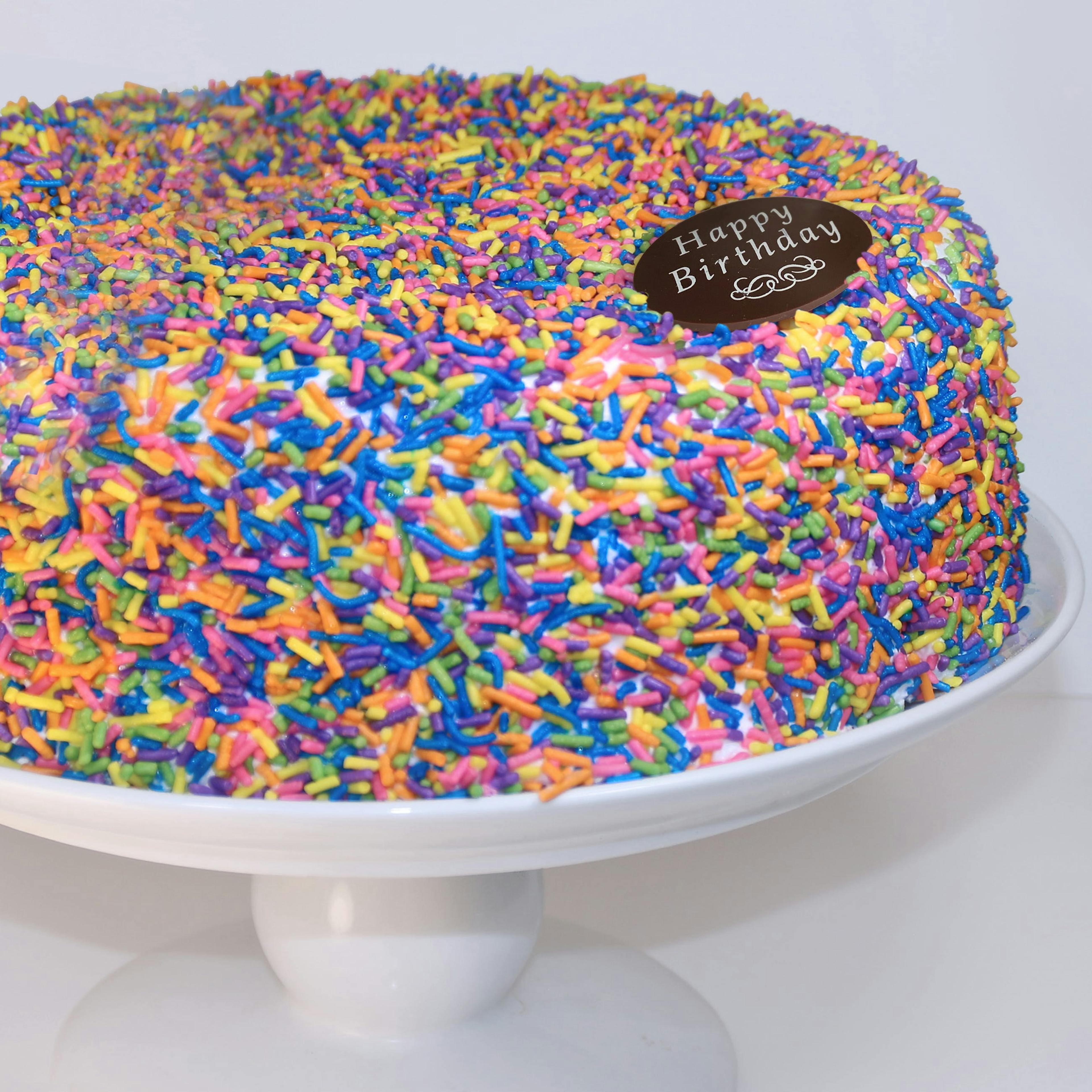 Sprinkle "Happy" Cake by Carousel Cakes - Alternate image 1