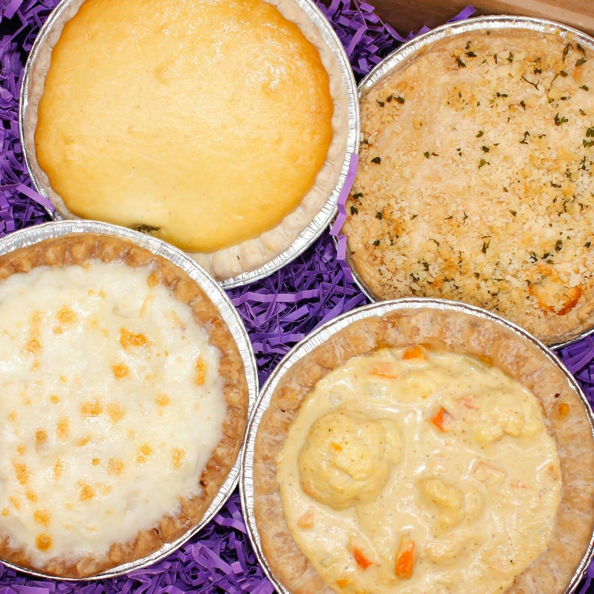 Over-the-top pies at Pie Hole, including The Beast with various fillings.