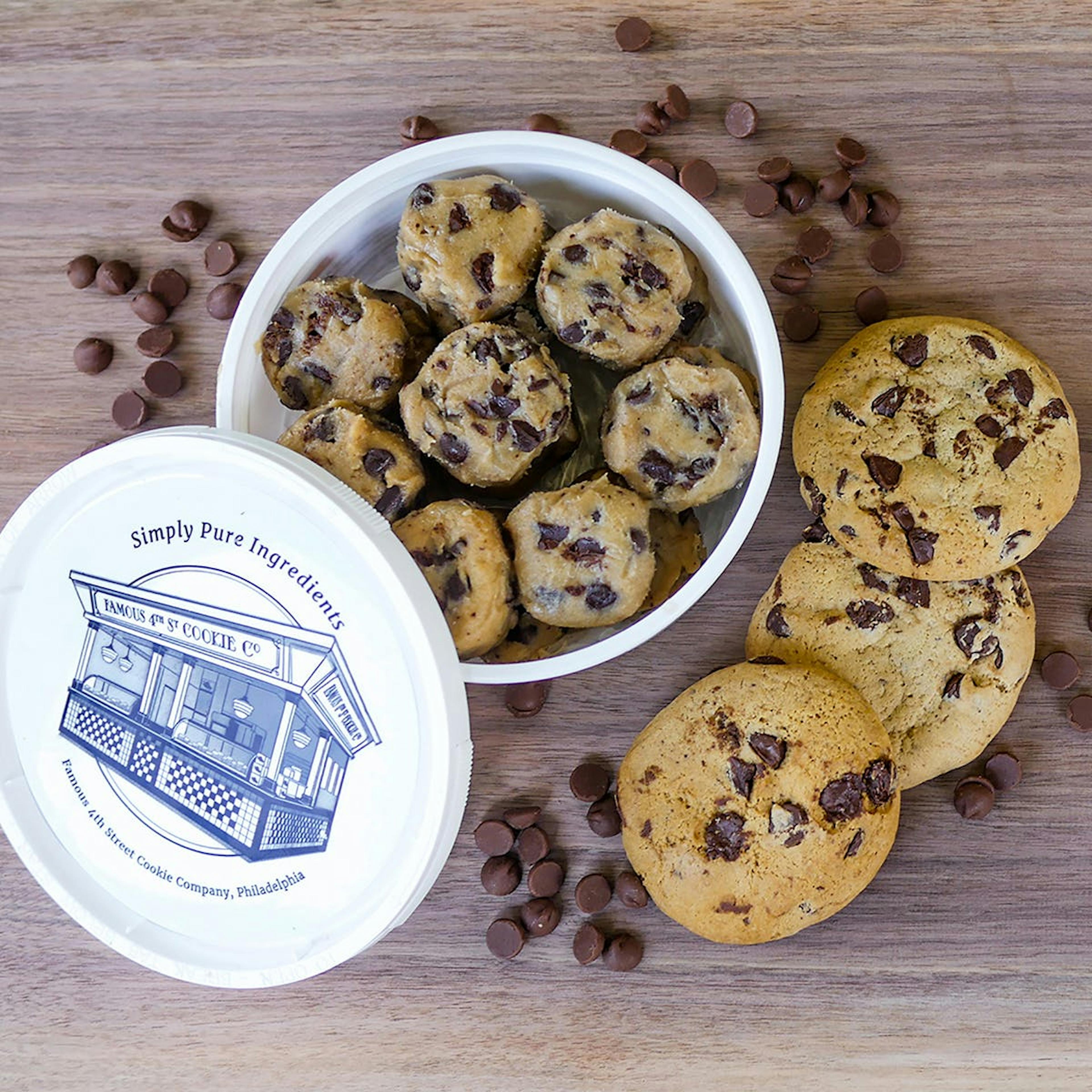 Bake-at-Home Chocolate Chip Cookie Dough by Famous 4th Street Cookie Co.