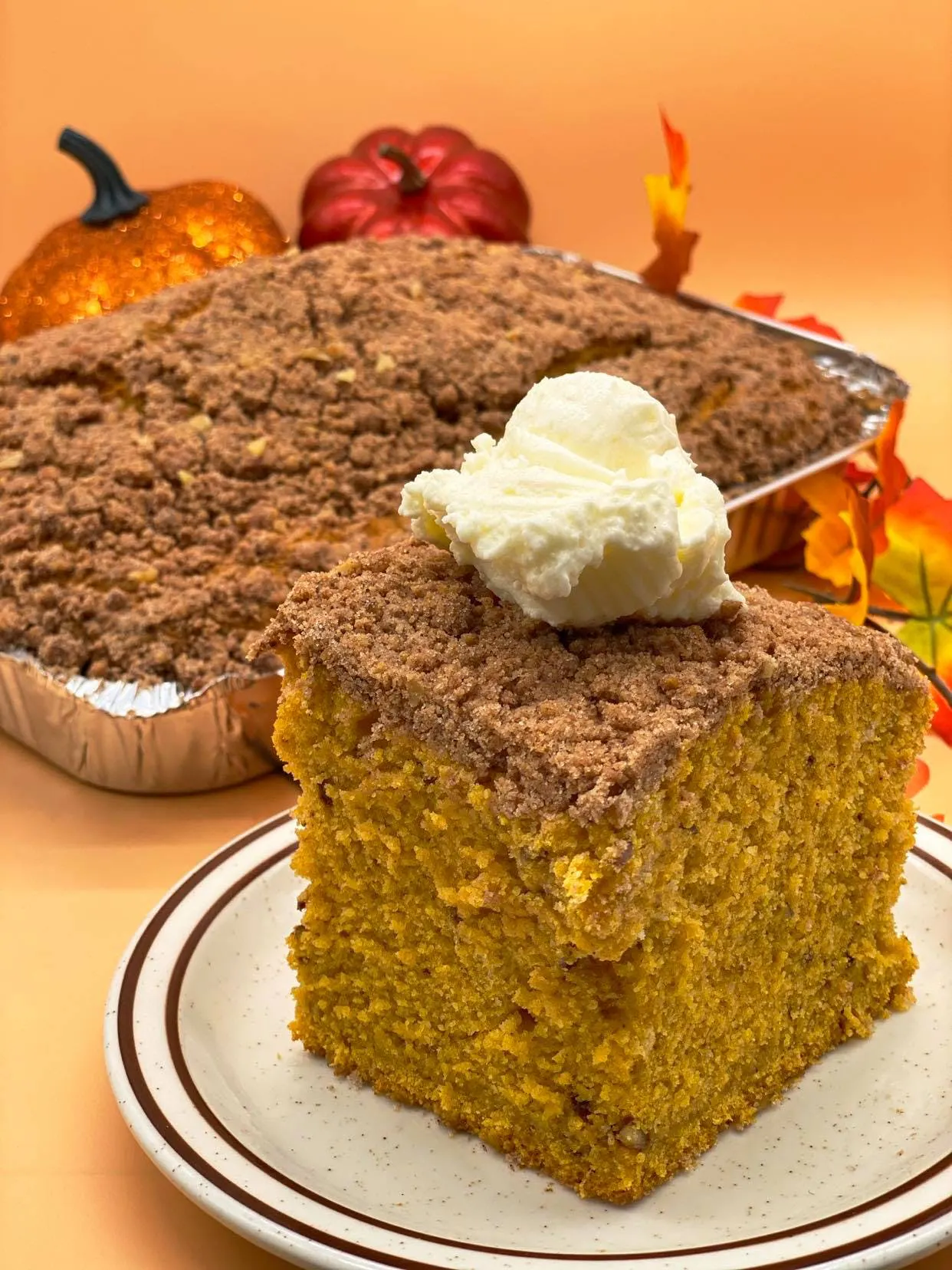 World Famous Pumpkin Walnut Coffeecake by Hobee's