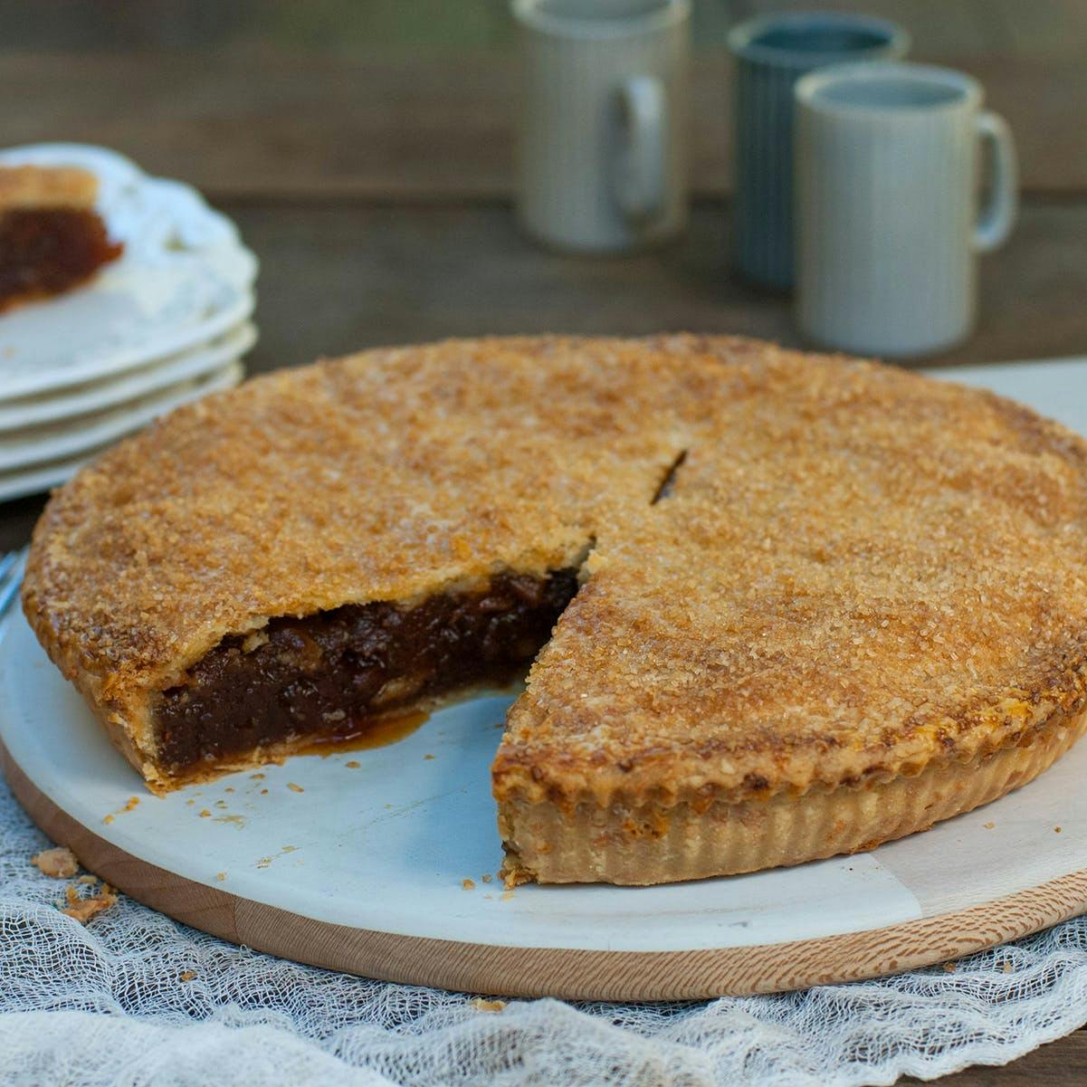 Cider Roasted Apple Pie in Double Cheddar Crust by Cake Monkey Bakery