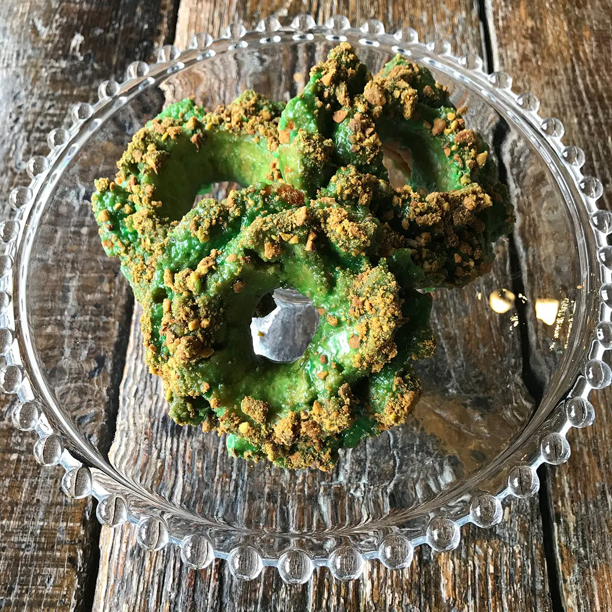 Firecakes Donuts - Sicilian Pistachio Old Fashioned Donuts - 12 Pack
