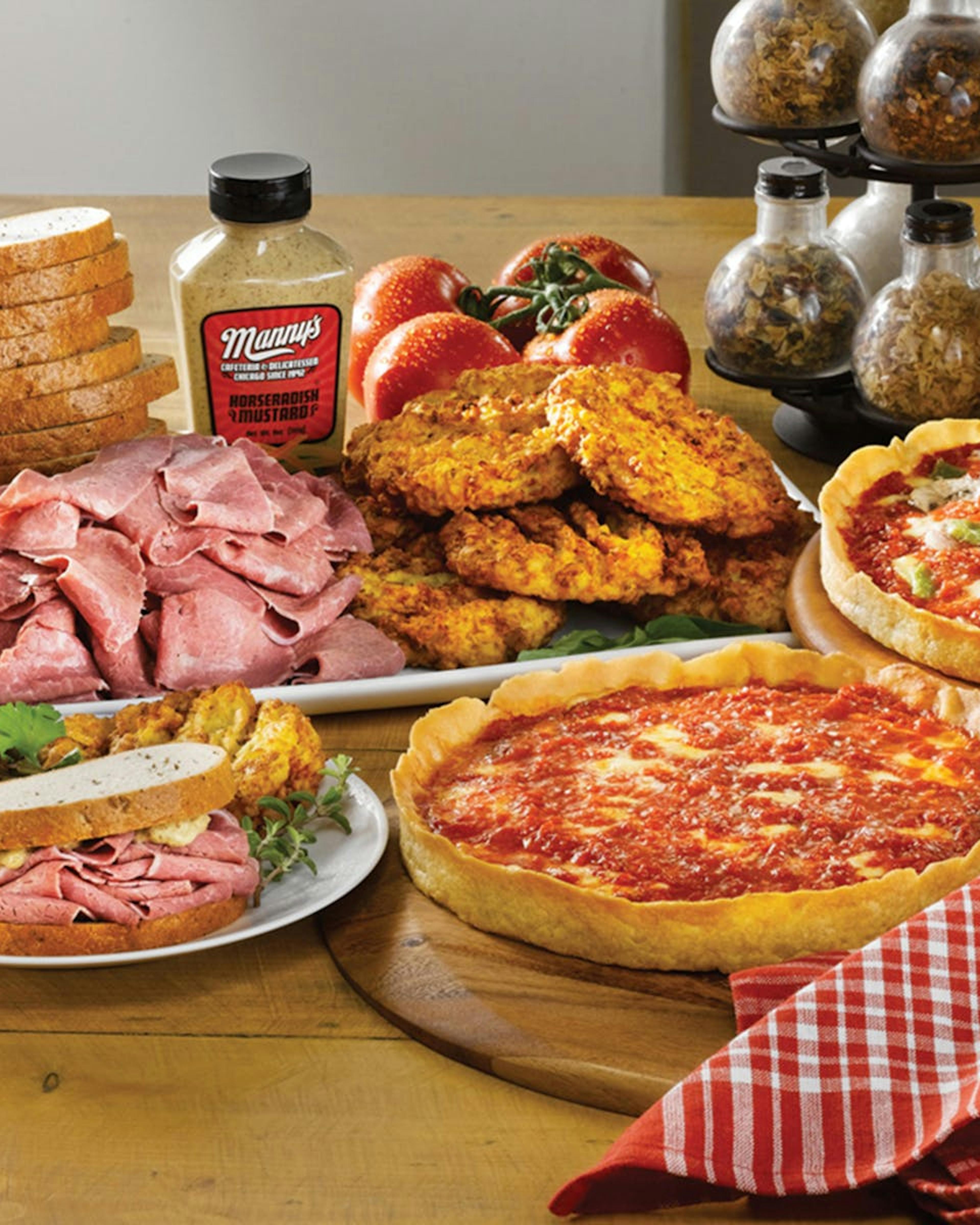 2 Lou Malnati's Pizzas + Manny's Corned Beef Kit
