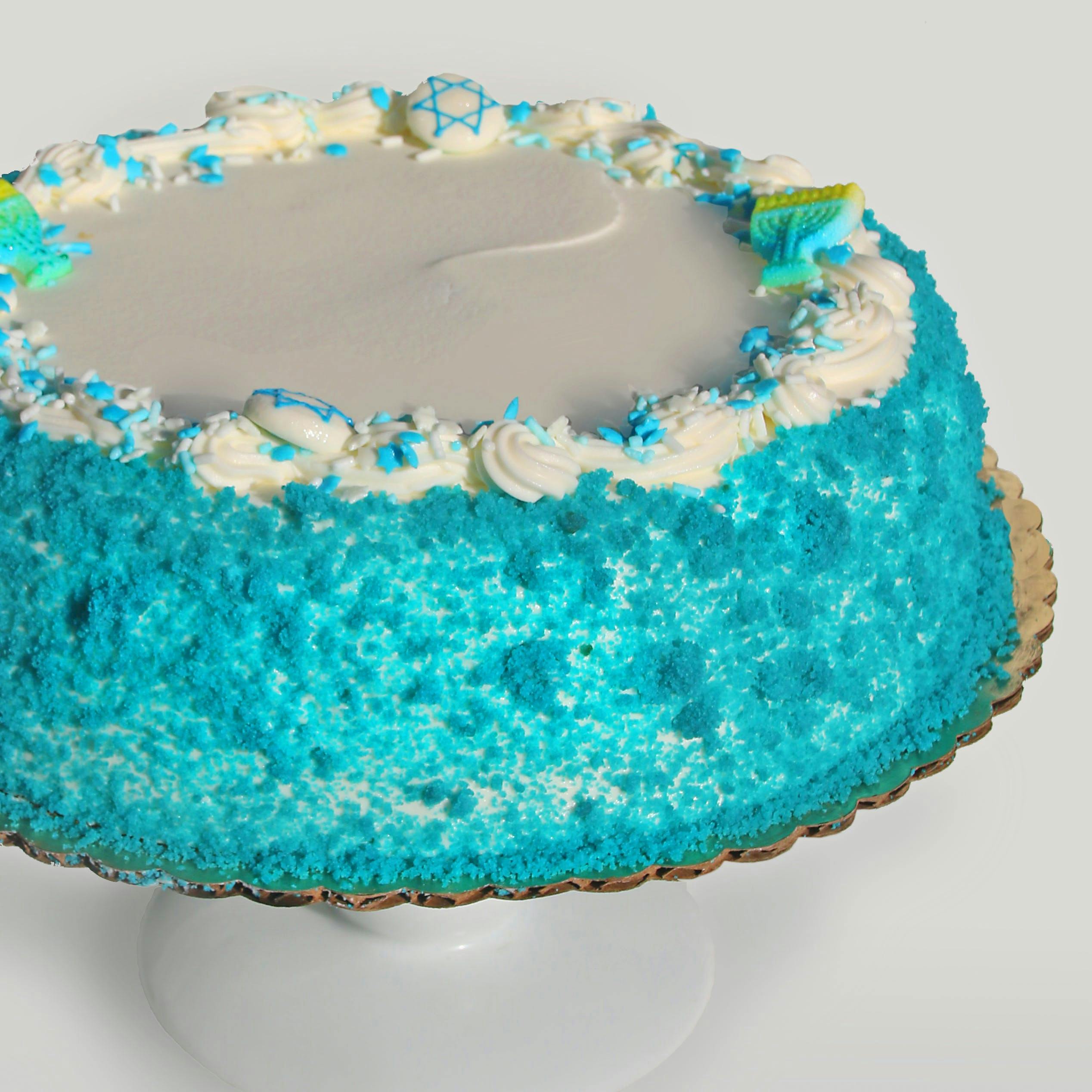 Hanukkah Blue Velvet Layer Cake by Carousel Cakes - Alternate image 1