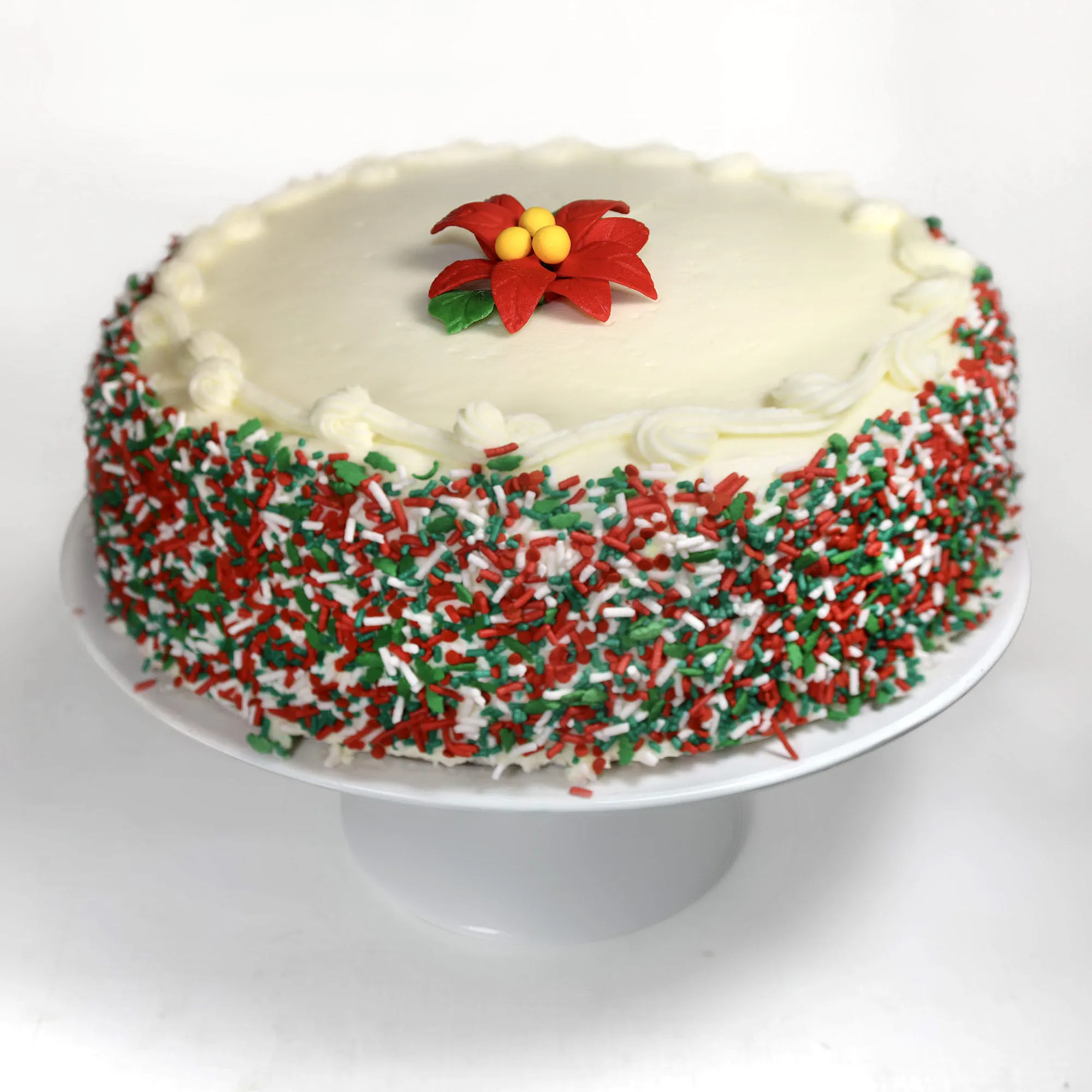Holiday Green & Red Velvet Layer Cake by Carousel Cakes - Alternate image 2