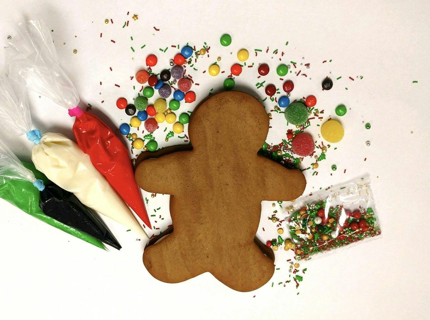 Giant Decorated Gingerbread Man Cookie