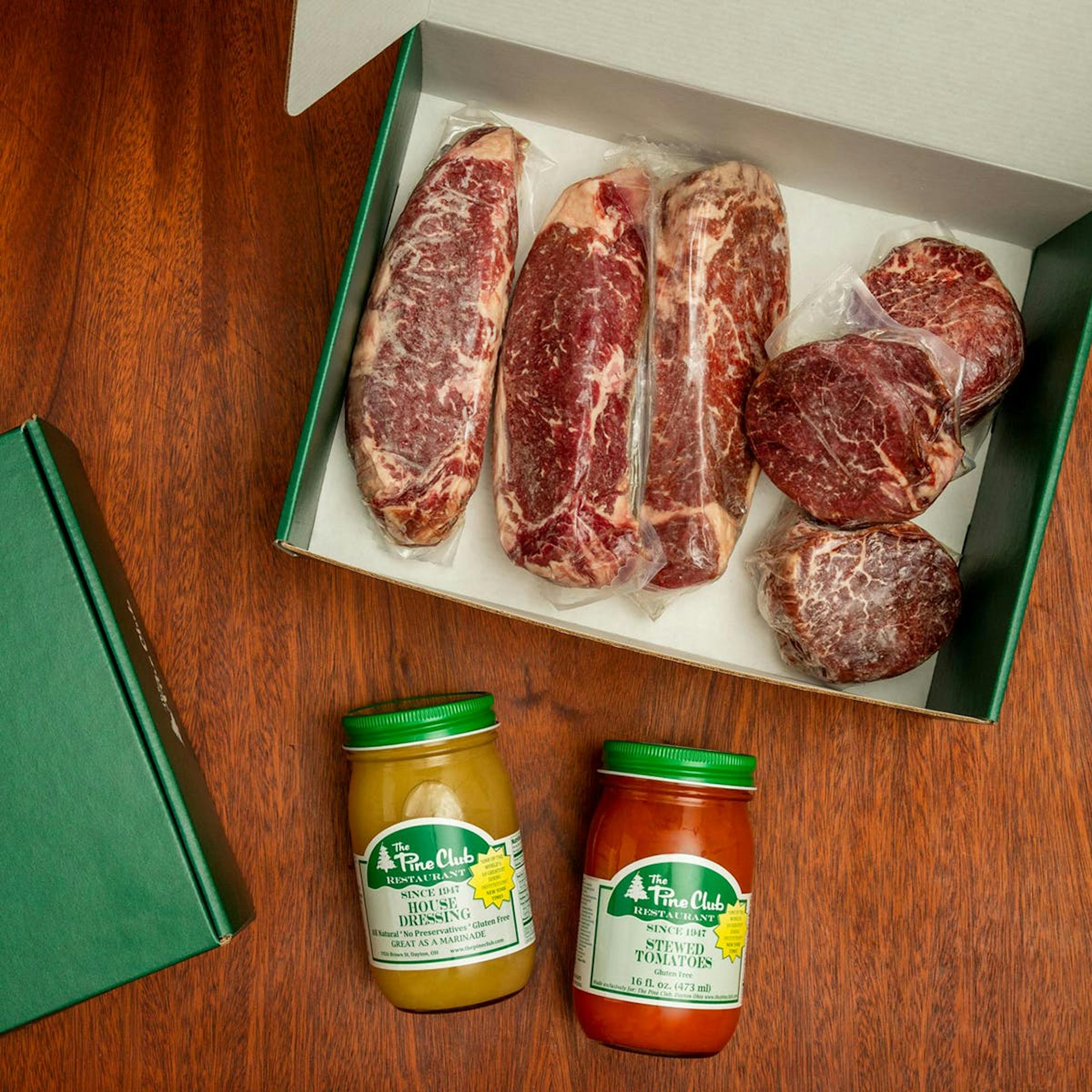 Strip Steak & Filet Mignon Gift Box for 6 by The Pine Club