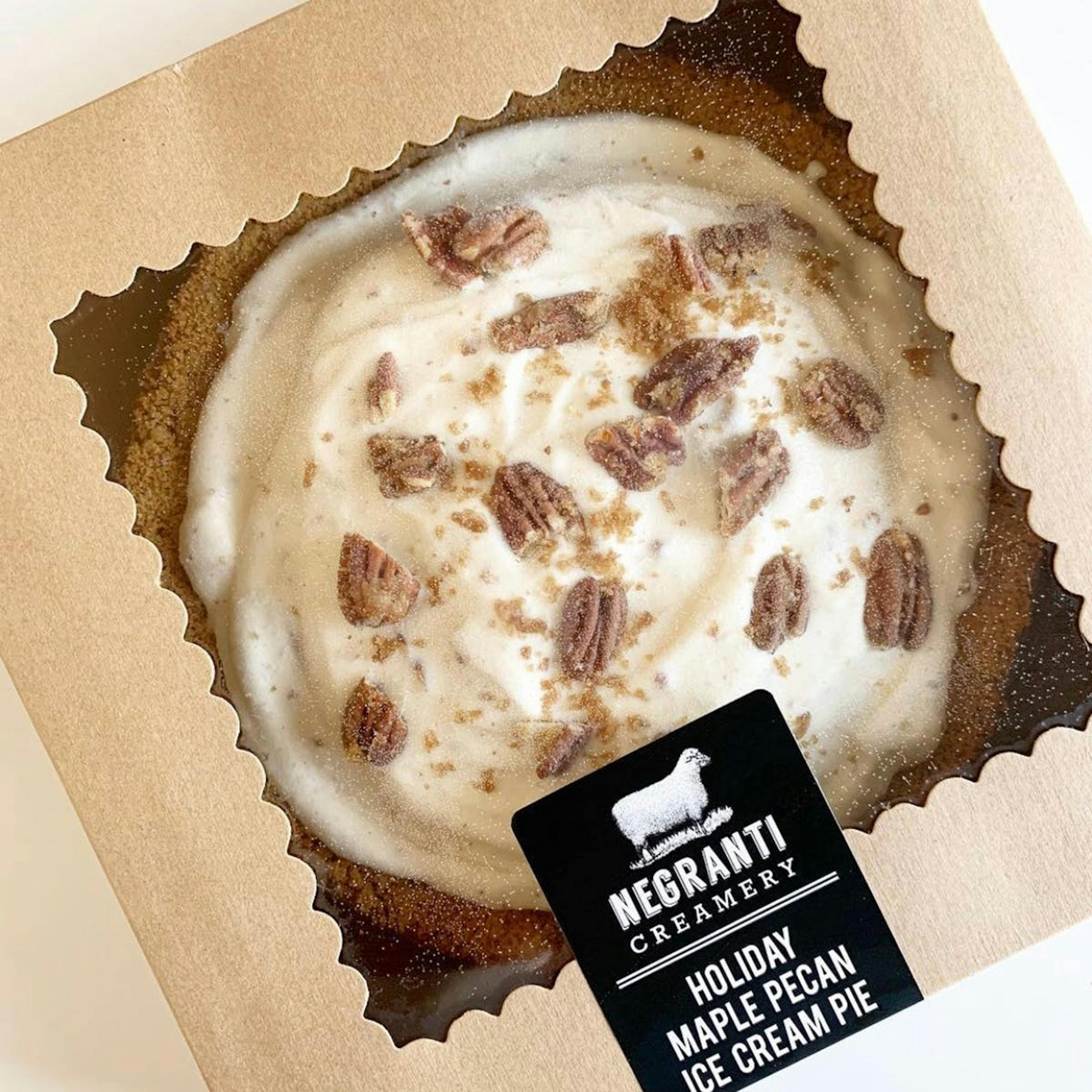 Maple Pecan Sheep's Milk Ice Cream Pie by Negranti Creamery