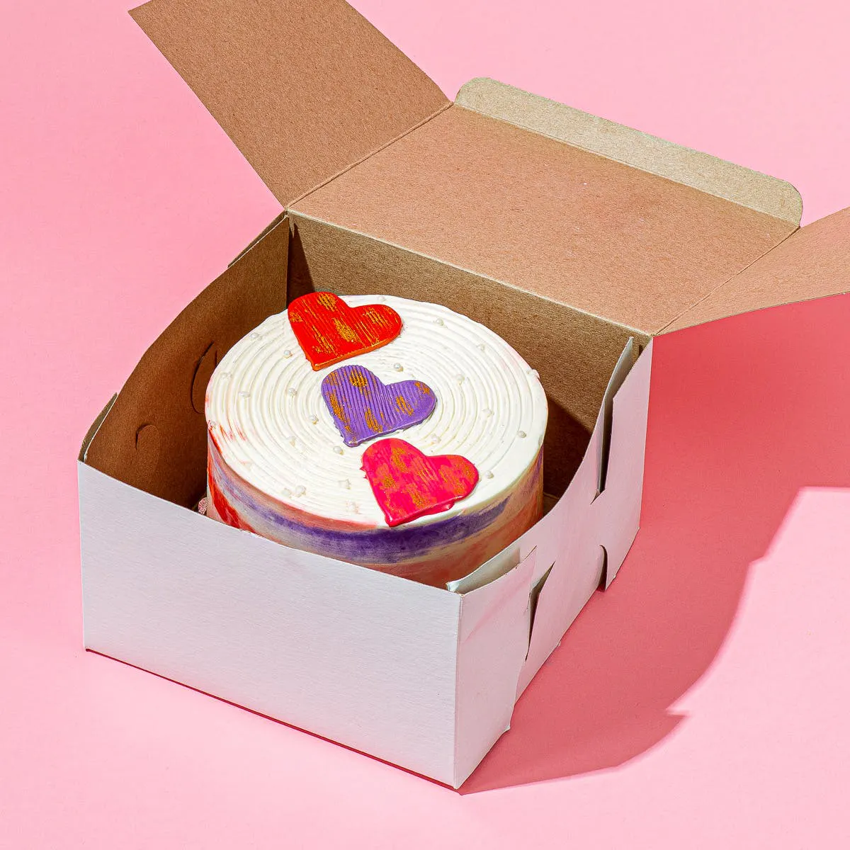 Valentine's Day Watercolor Cake by Sweetie Pies Bakery - Alternate image 4