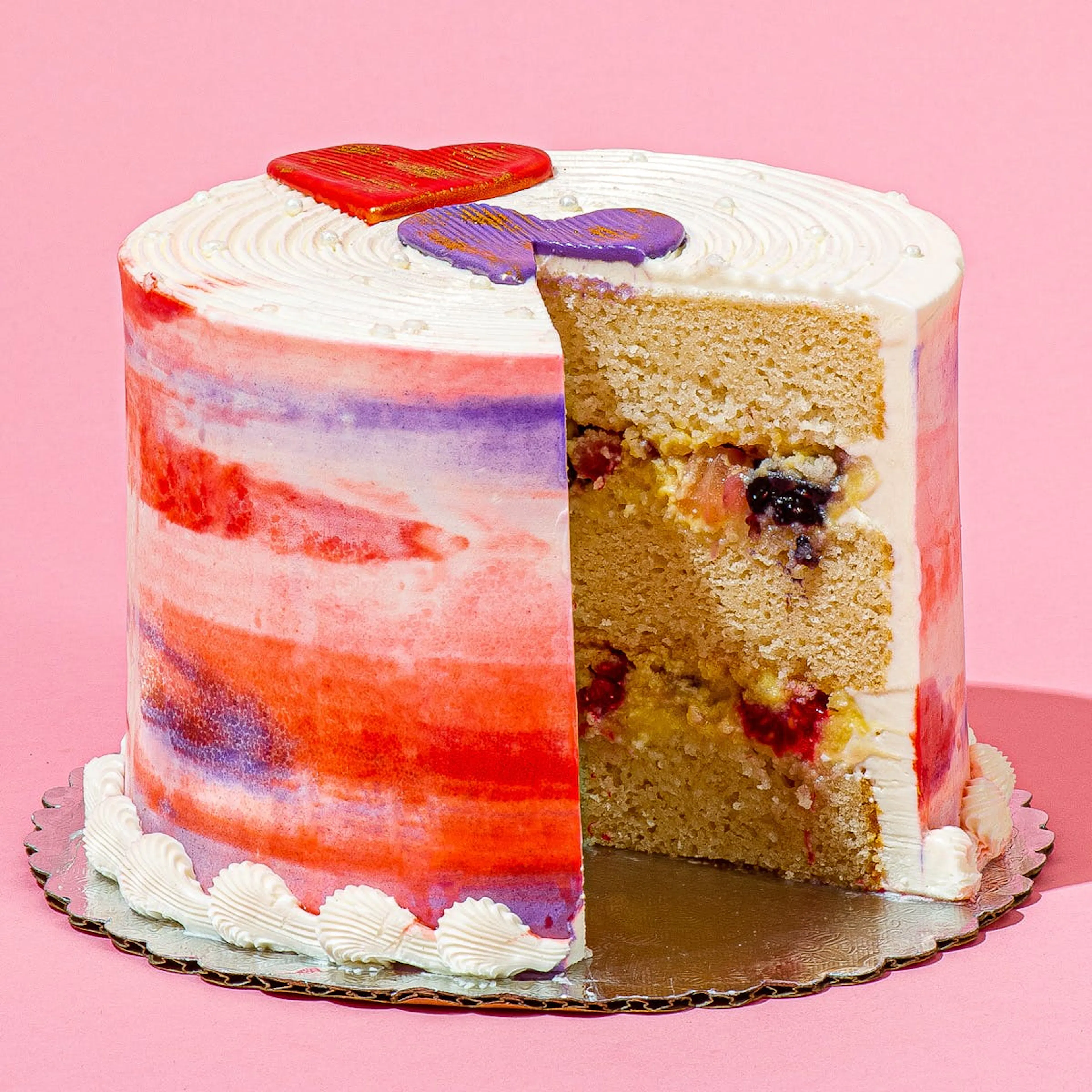 Valentine's Day Watercolor Cake by Sweetie Pies Bakery - Alternate image 2