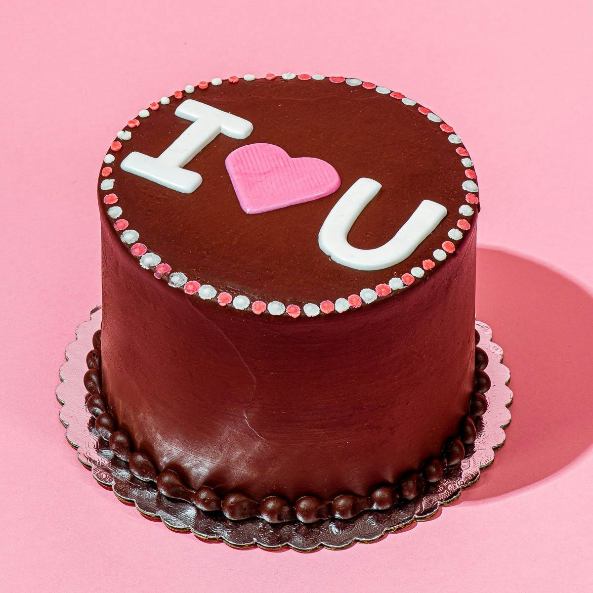 "I Heart U" Cake by Sweetie Pies Bakery