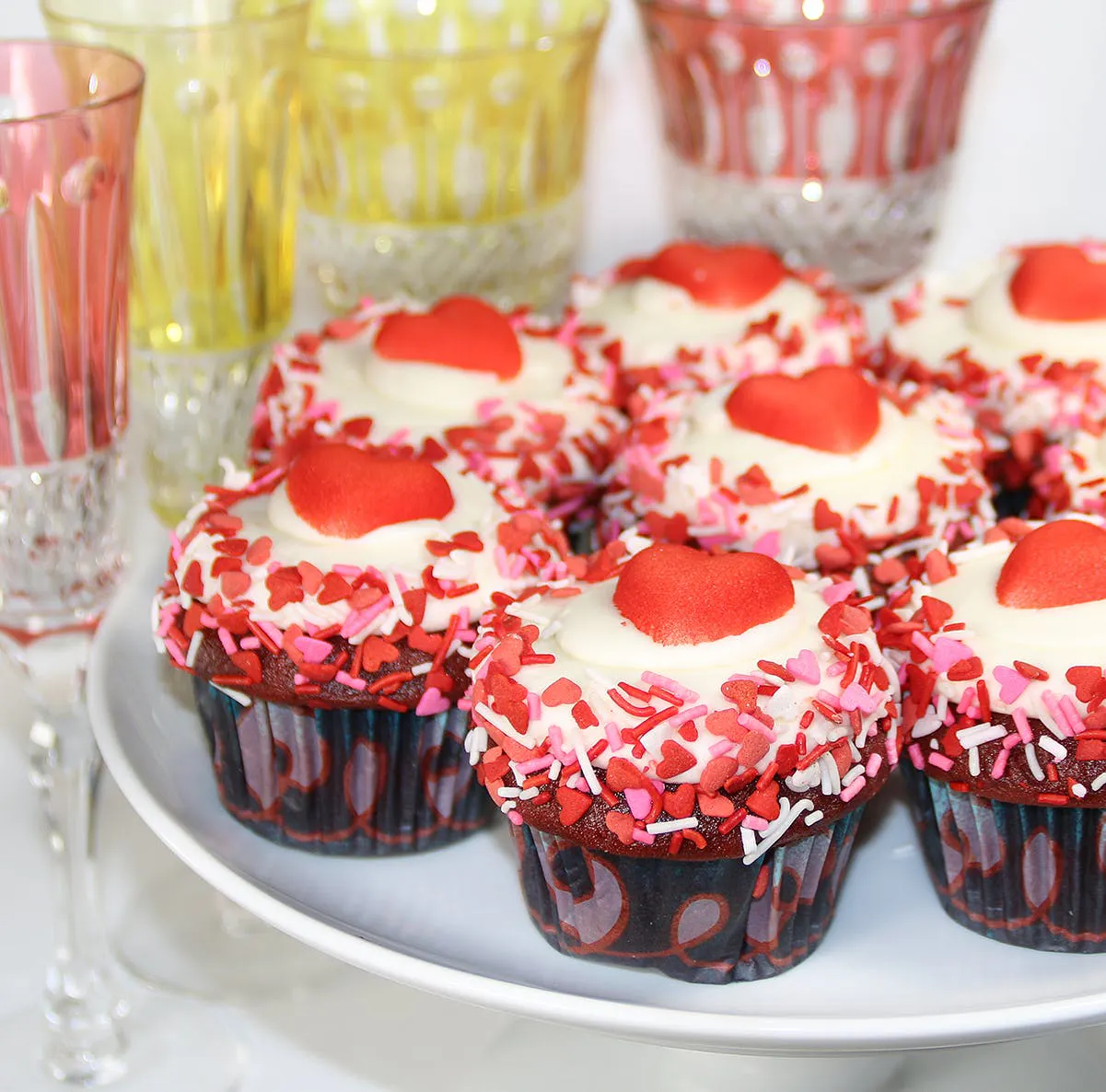 Valentine's Day Red Velvet Cupcakes - 12 Pack by Carousel Cakes - Alternate image 1