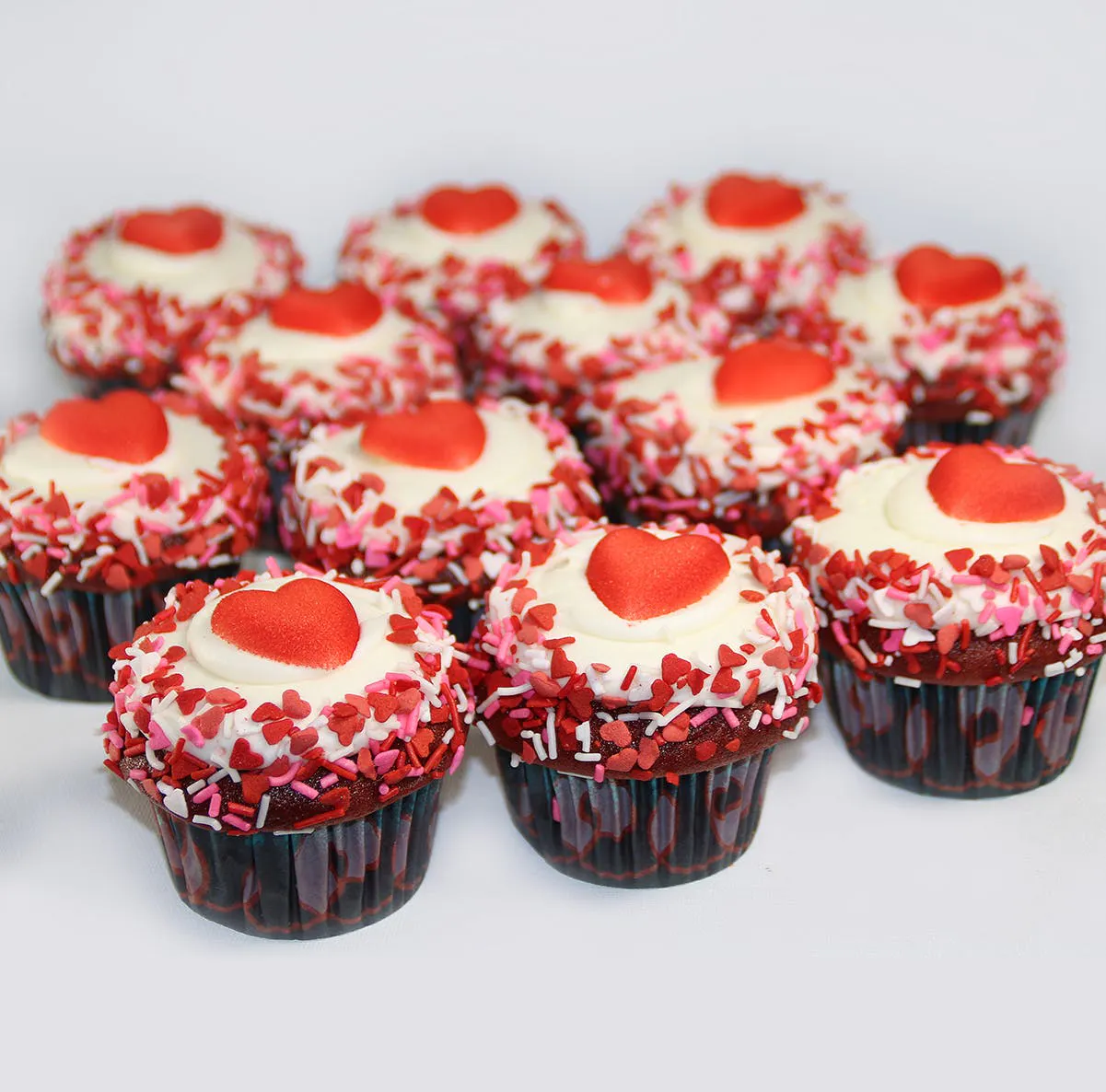 Valentine's Day Red Velvet Cupcakes - 12 Pack by Carousel Cakes