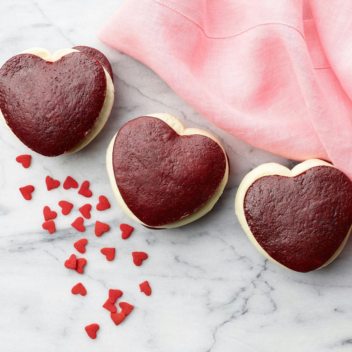 Heart-Shaped Red Velvet Whoopie Pies - 12 Pack by Tico's Whoopies