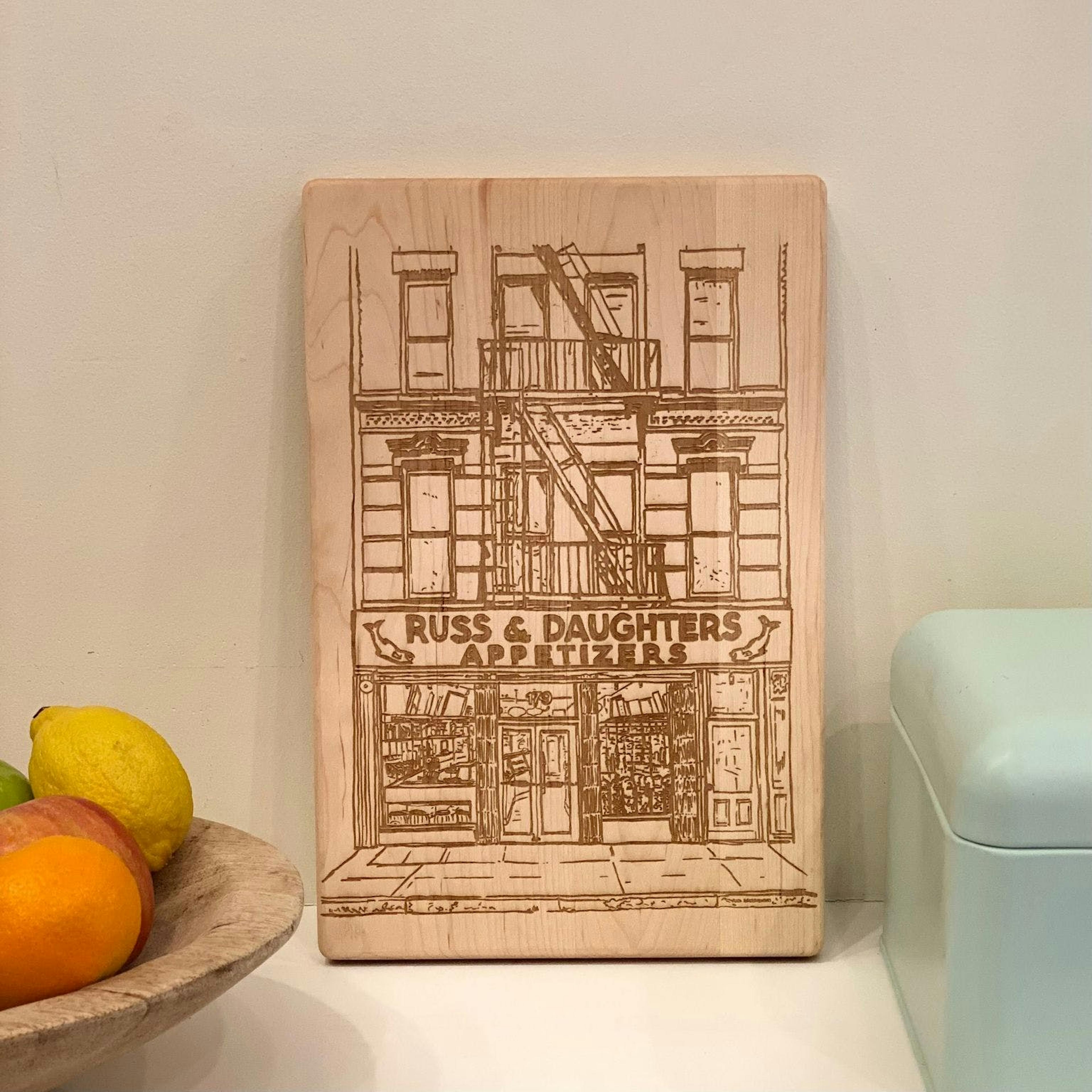 Russ & Daughters Custom Engraved Serving Board by Russ & Daughters - Alternate image 2