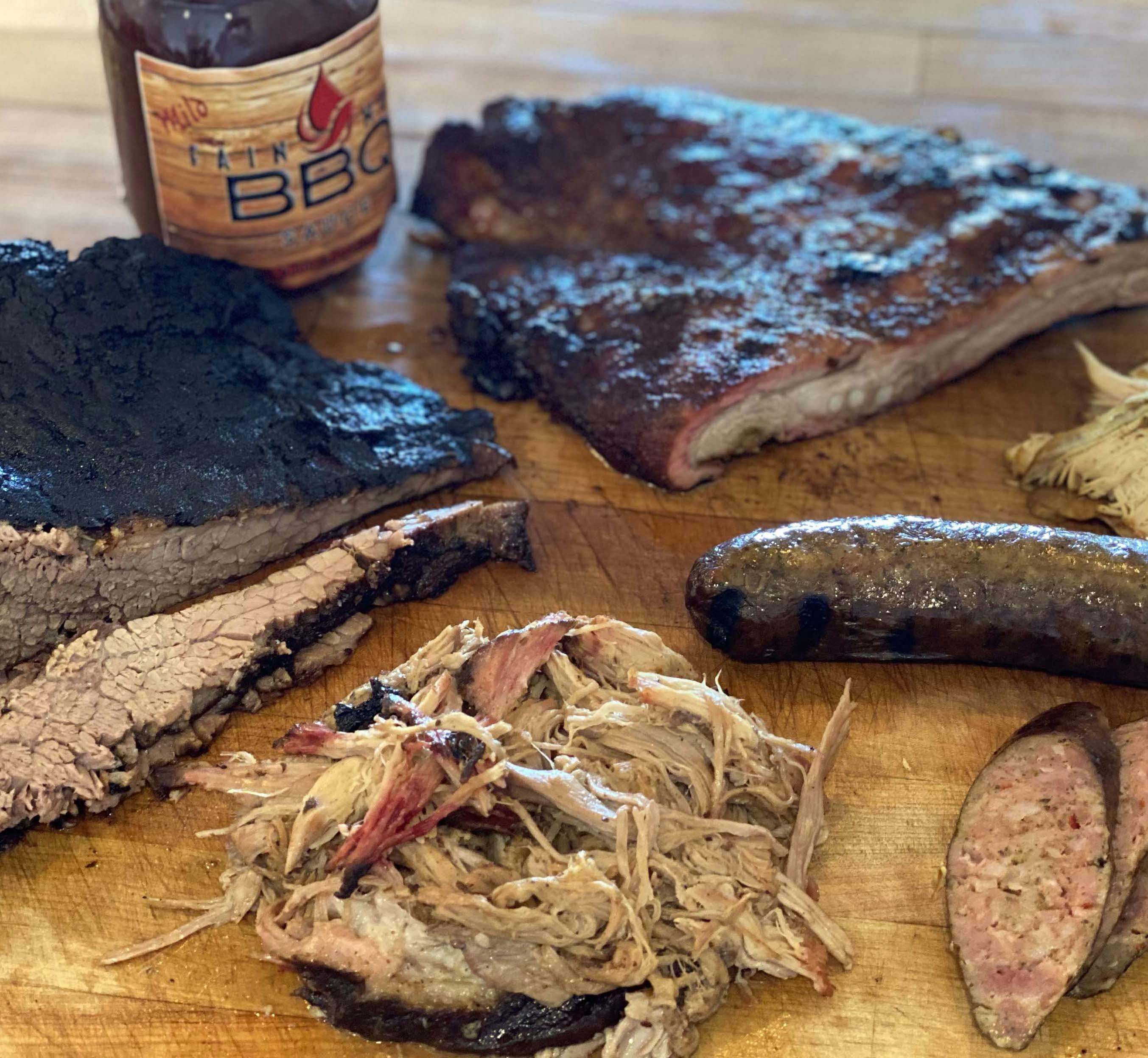 The Volunteer BBQ Sampler for 12 by Fainmous BBQ