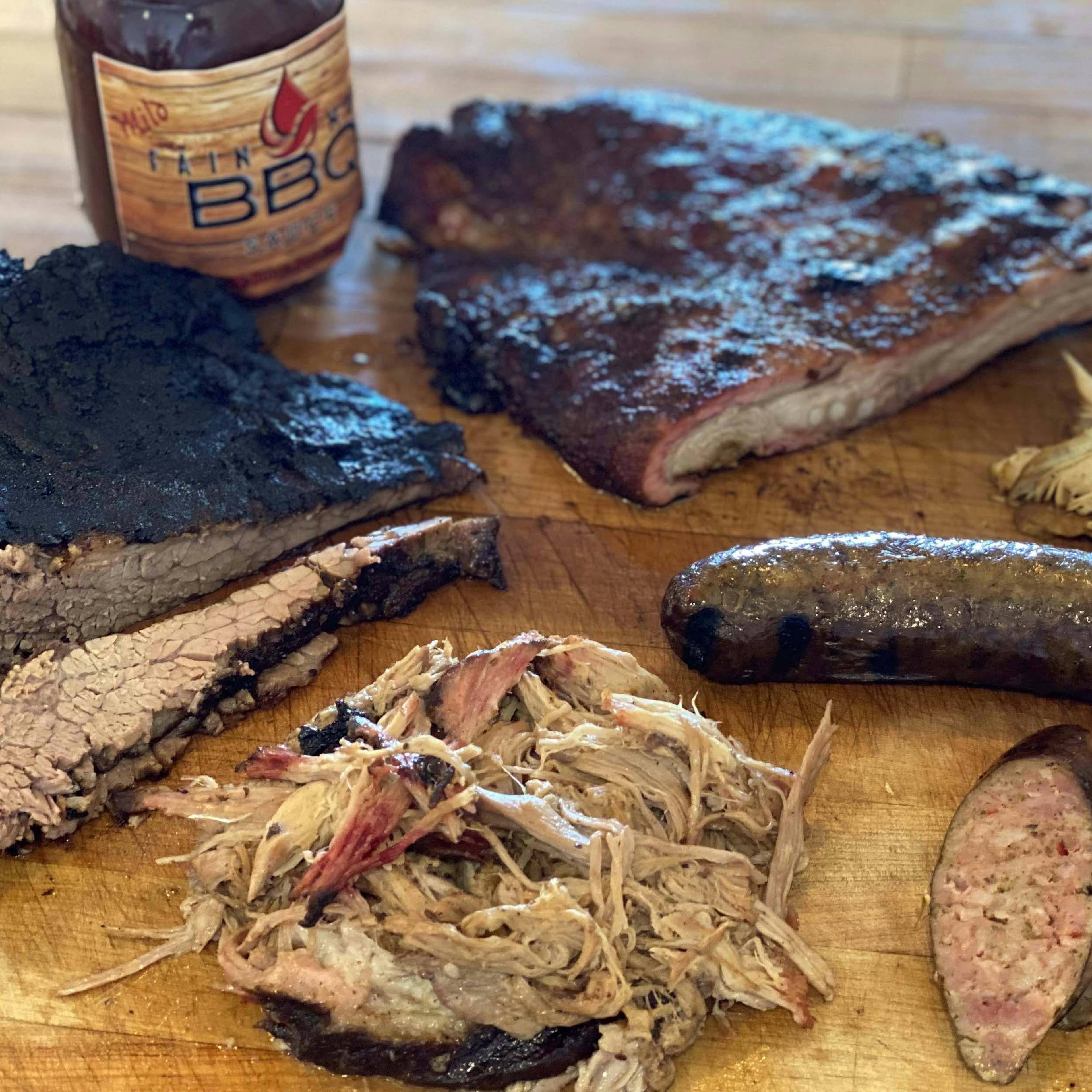 The Volunteer BBQ Sampler for 12 by Fainmous BBQ