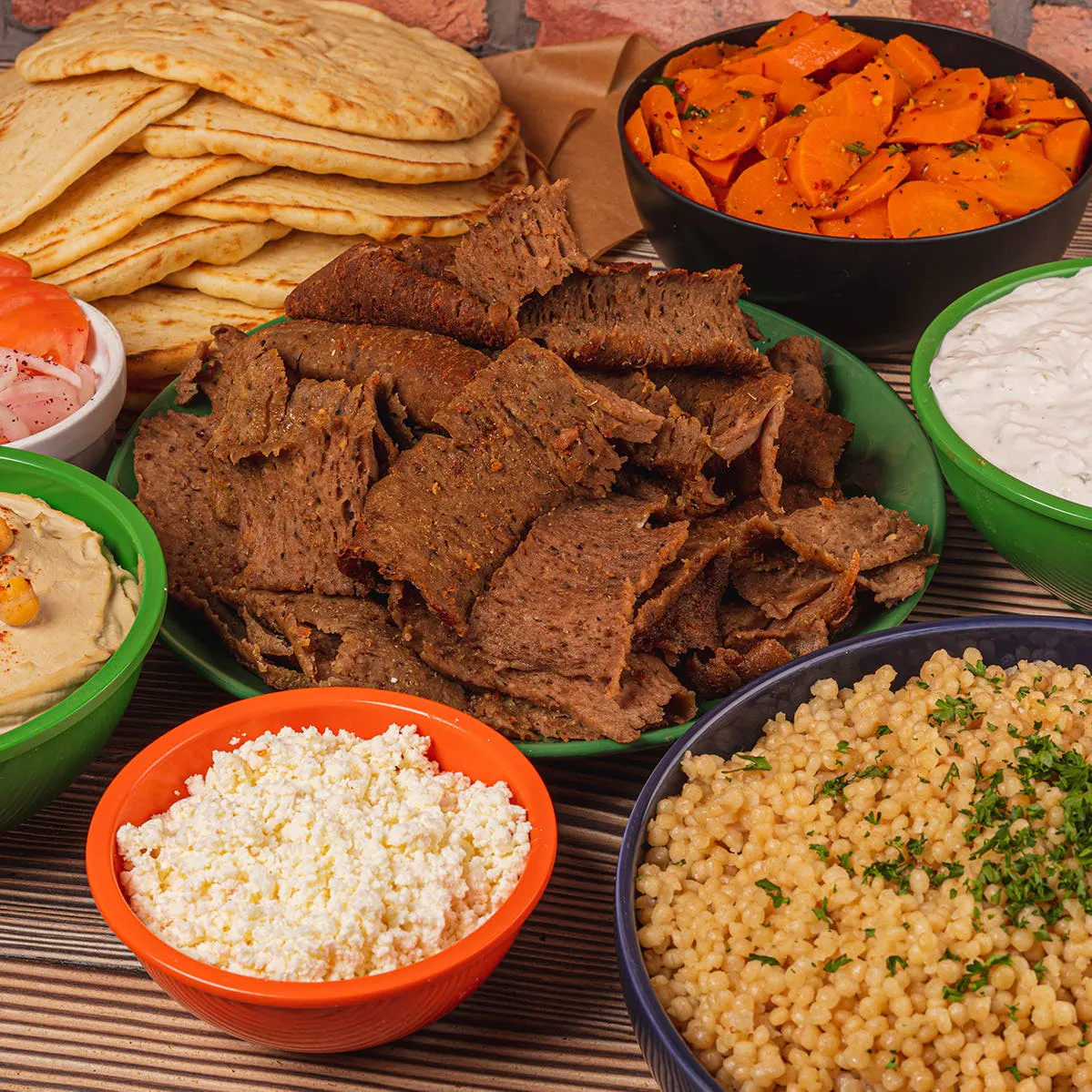 Vegan Gyro Kit for 10 by The Hummus & Pita Co. - Goldbelly