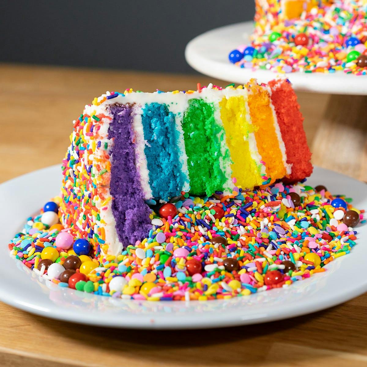 Surprise Rainbow Bundt Cake