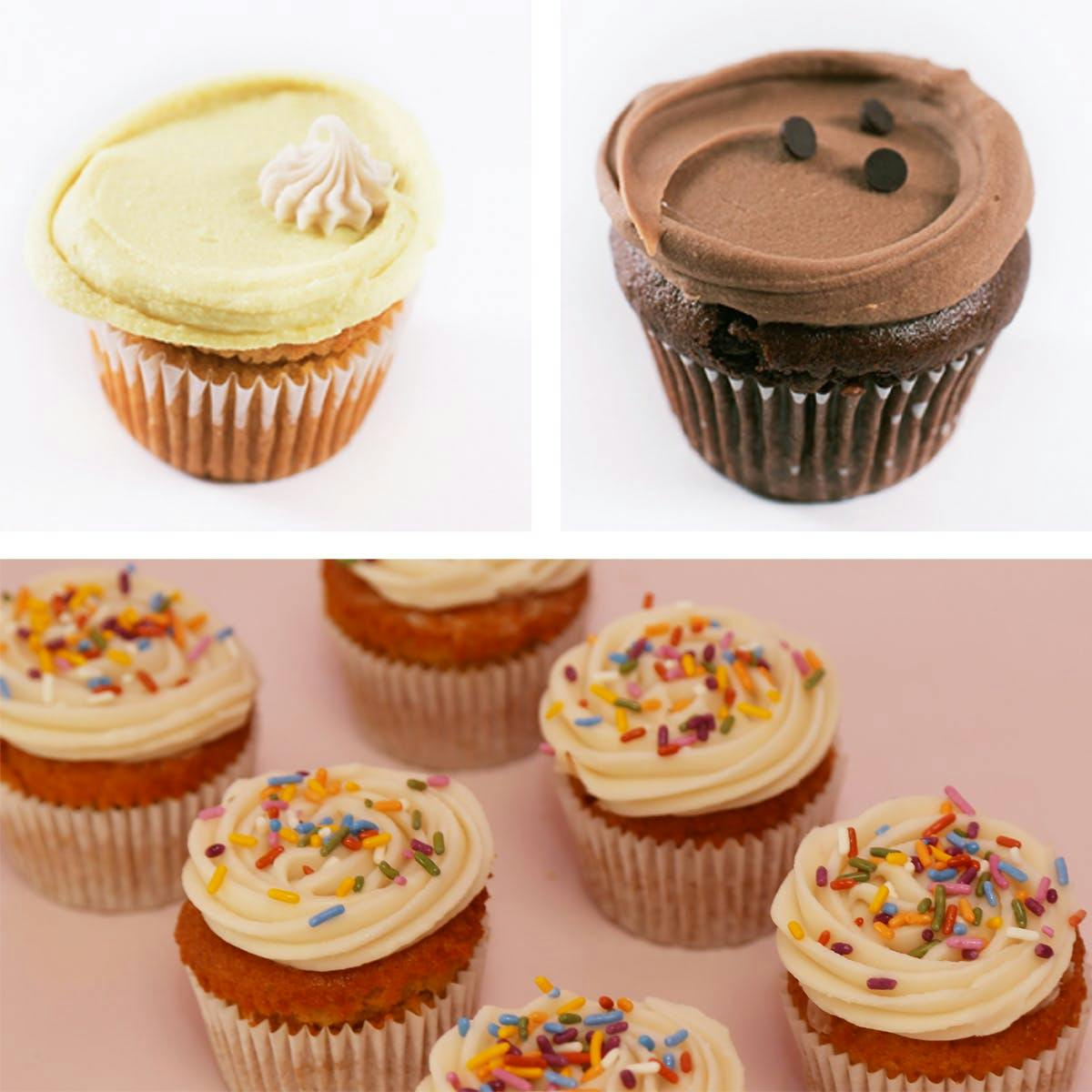 Vegan + Gluten Free Cupcake Best Sellers - 12 Pack by Erin McKenna's Bakery  - Goldbelly