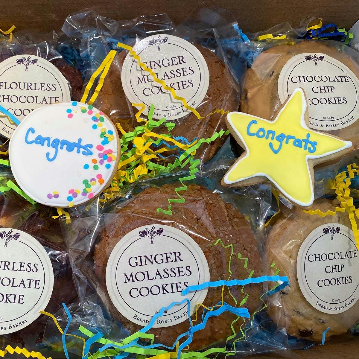 Cookie Assortment Message Gift Box by Bread and Roses Bakery - Alternate image 1