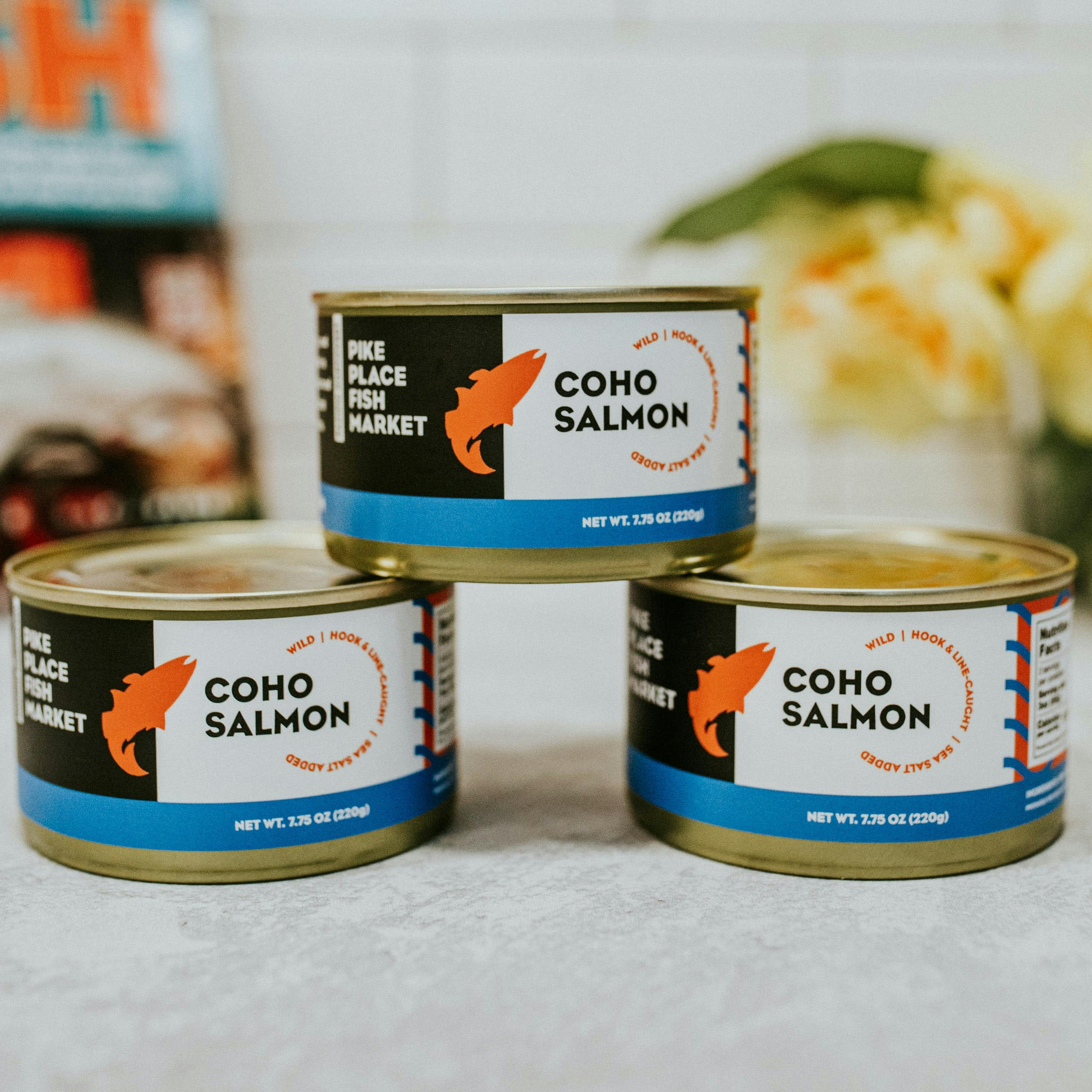 Wild Pacific Coho Salmon, Canned, 7.75 oz by Pike Place Fish Market