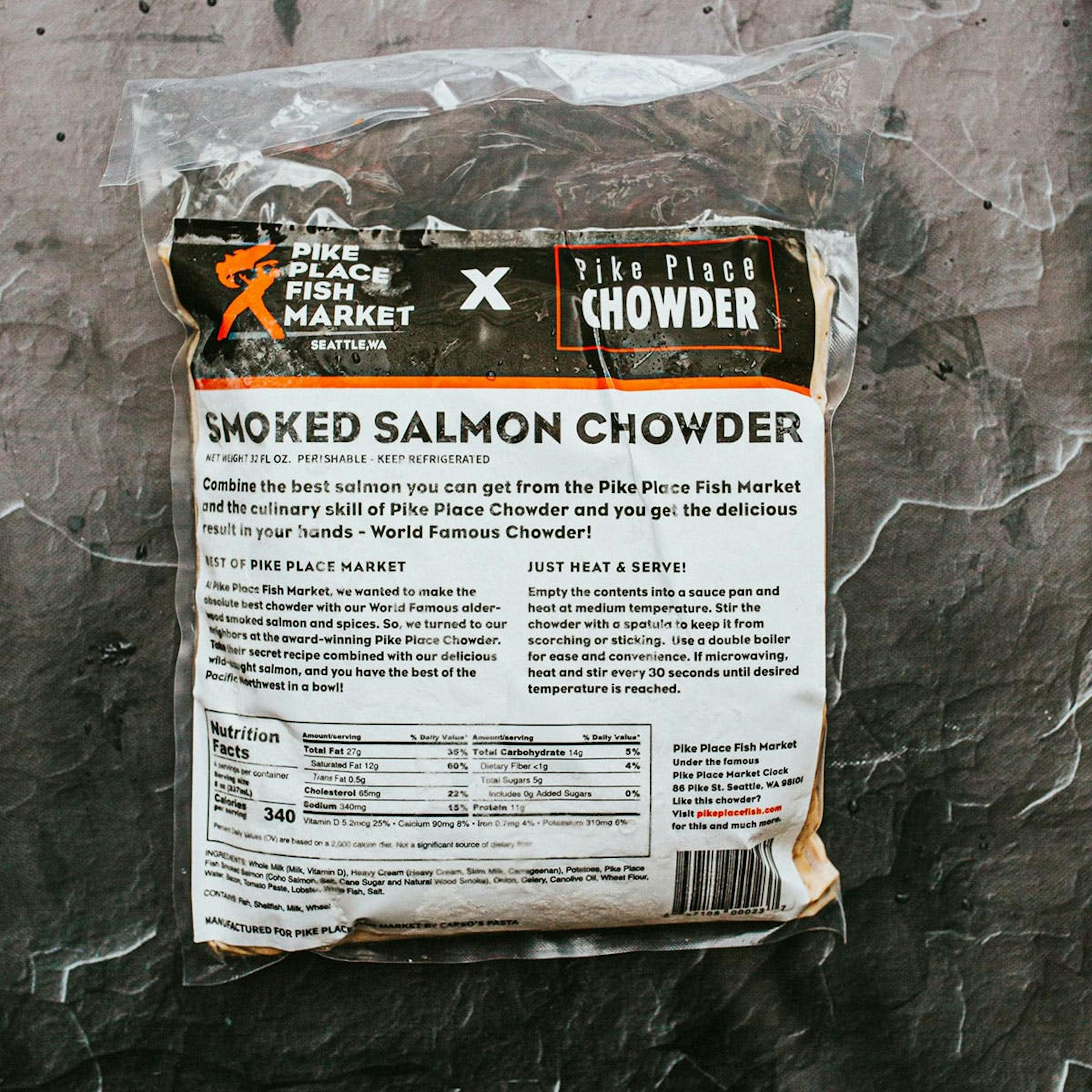 Smoked Salmon Chowder - 1 Quart by Pike Place Fish Market - Alternate image 1