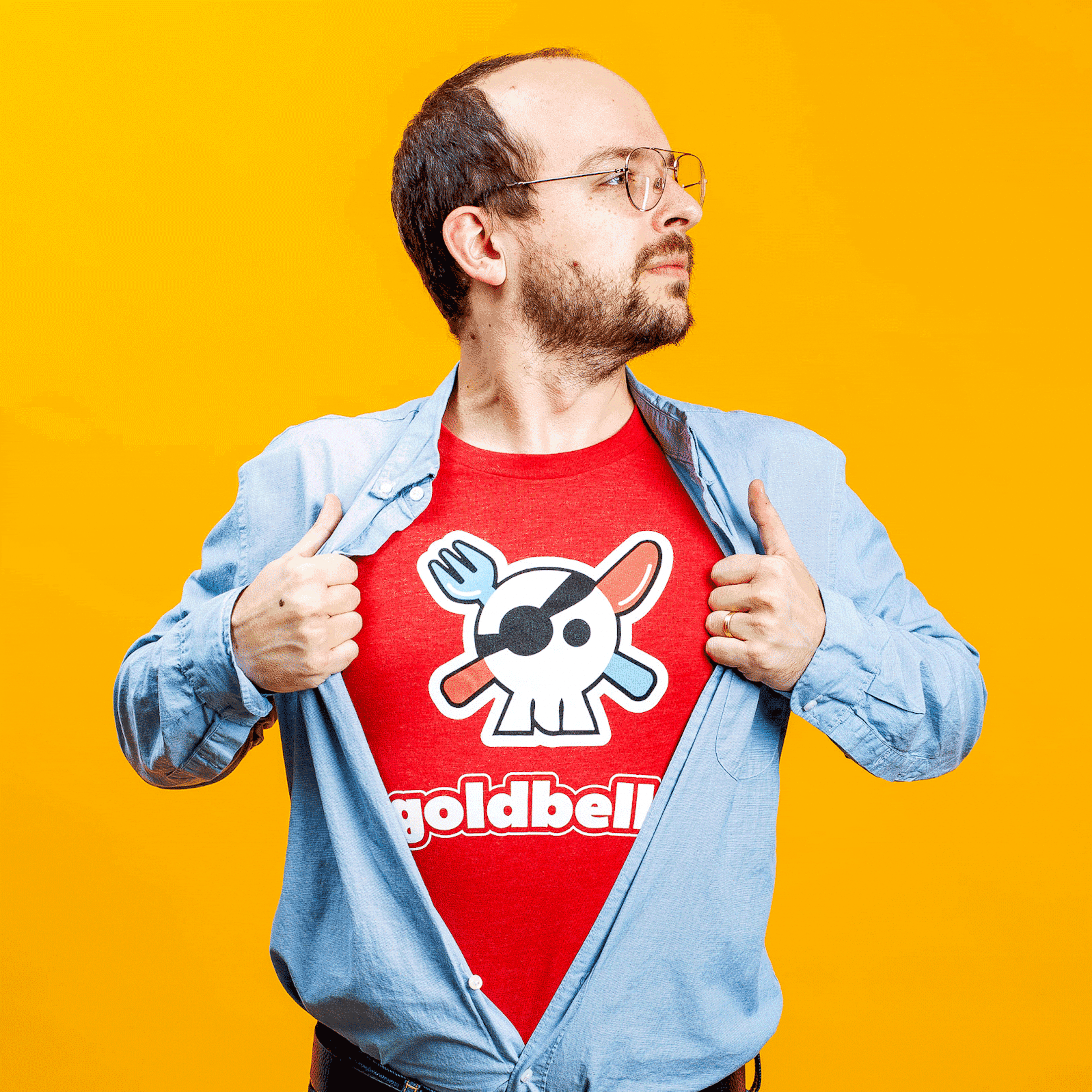 Vintage Red Goldbelly T-Shirt by Gift Cards + Merch