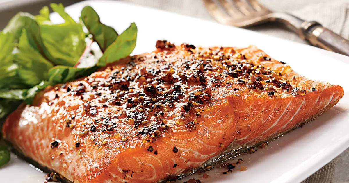 Sockeye Salmon Fillet Cooked Baked Wild Caught Sockeye Salmon