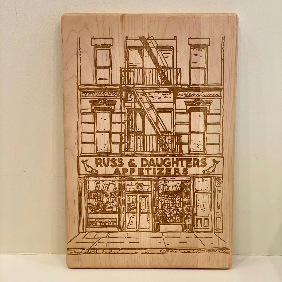 Russ & Daughters Custom Engraved Serving Board by Russ & Daughters - Alternate image 1