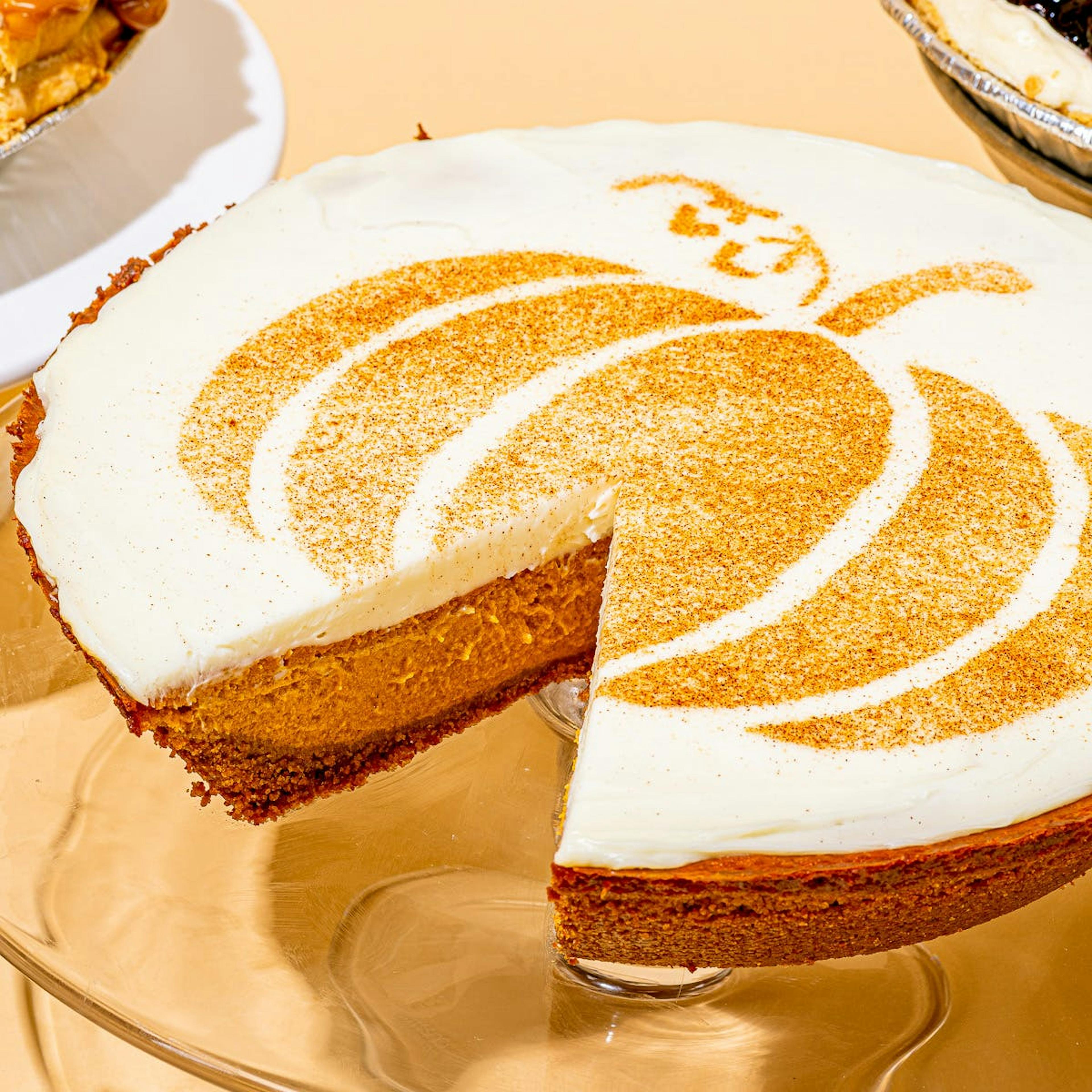 Seasonal Pumpkin Pie Cheesecake by Cootie Brown's