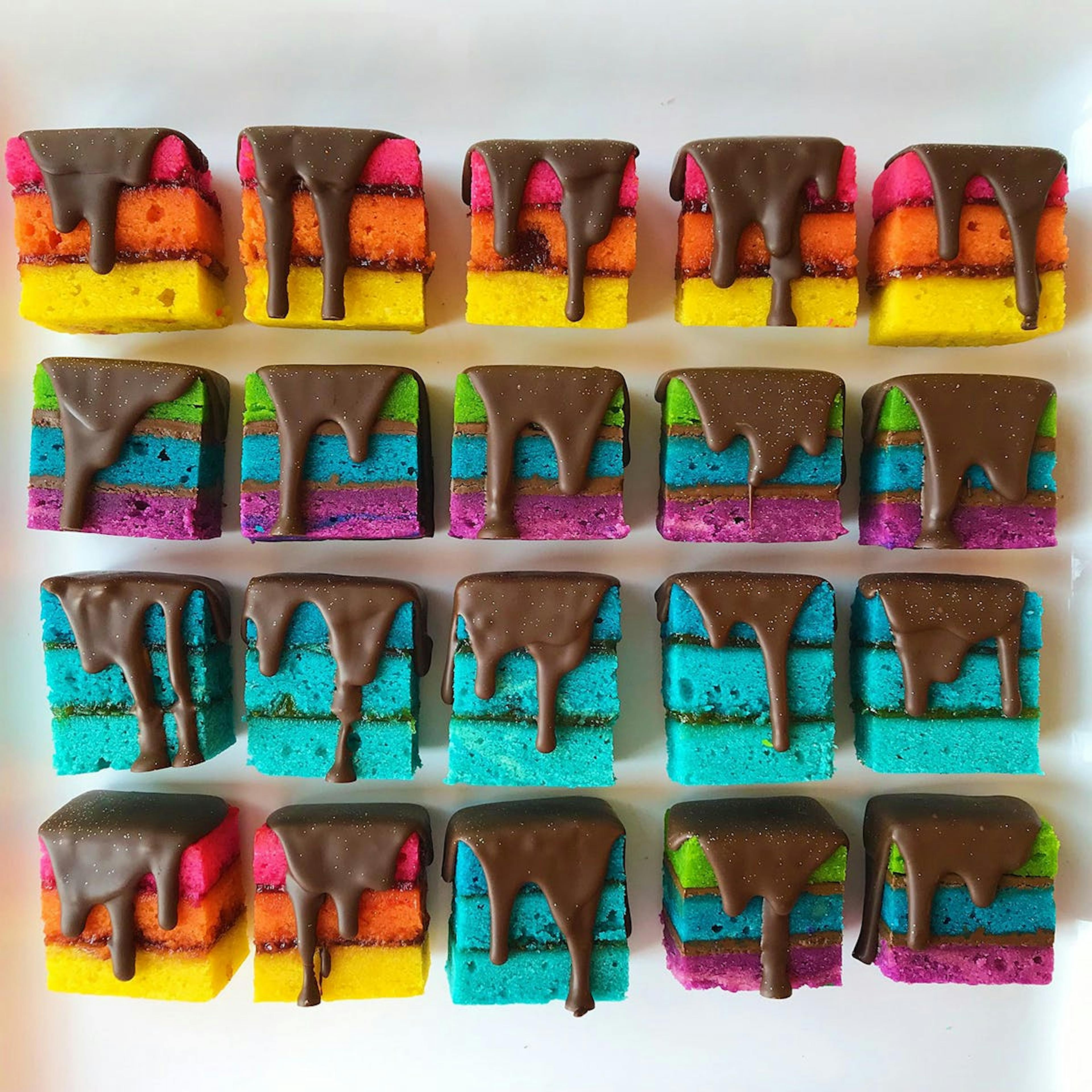 Rainbow Cookies Assorted Fillings - 40 Pack by Zola Bakes