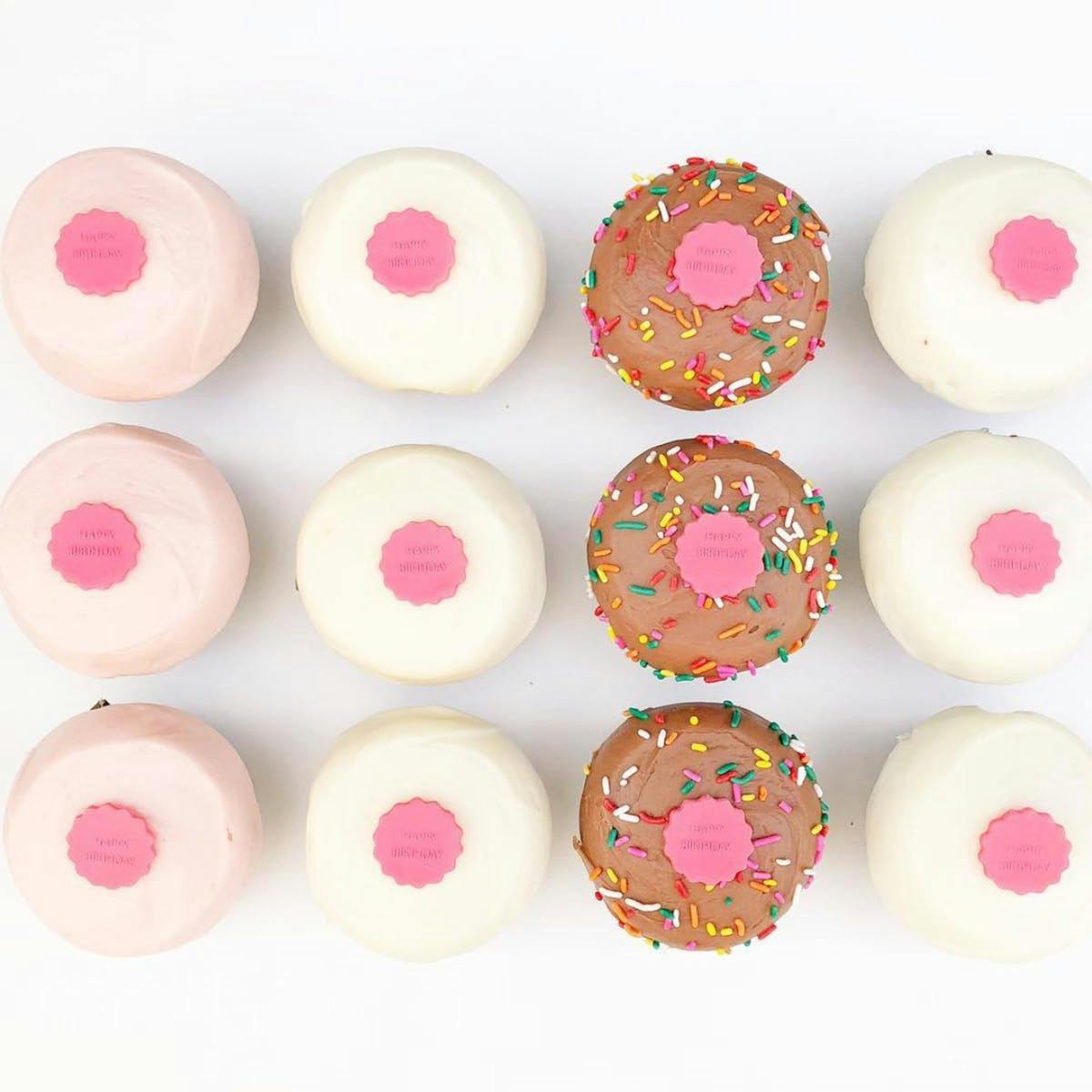 Pink Happy Birthday Cupcake Dozen by Crave Cupcakes - Alternate image 1