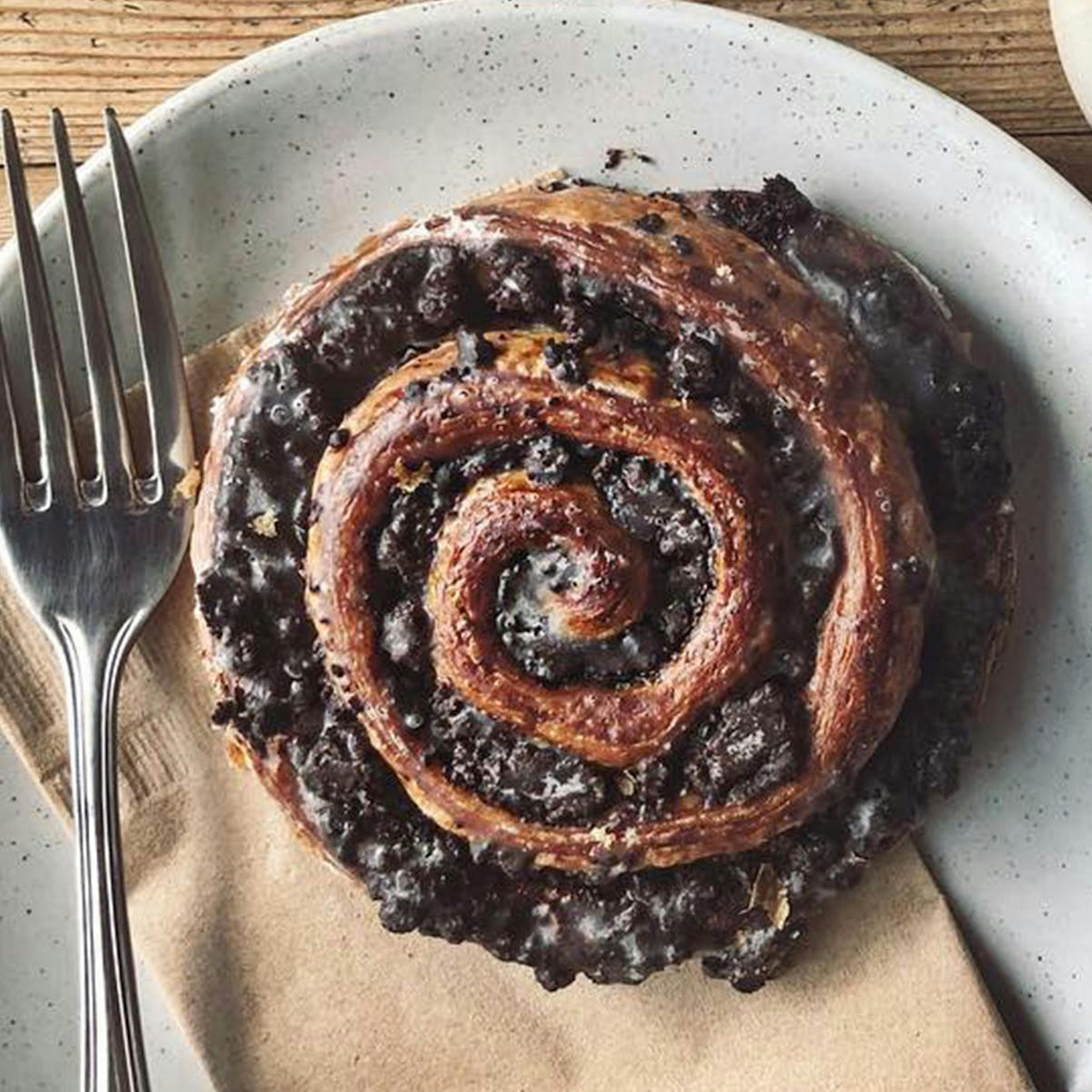 Chocolate Babka Pinwheels with Vanilla Glaze by Cake Monkey Bakery