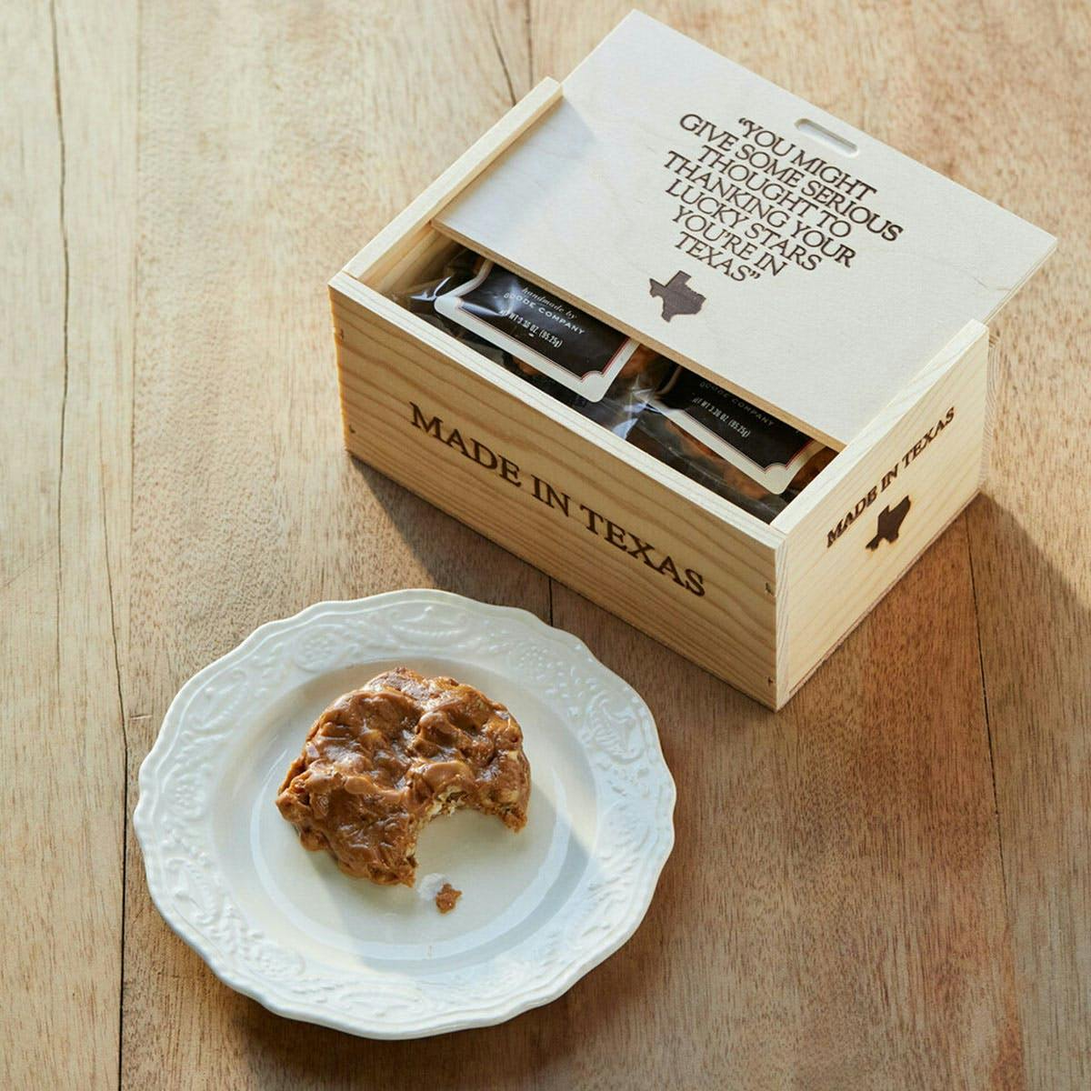 Signature Assorted Pralines + Wooden Gift Box by Goode Co. Barbeque - Alternate image 1