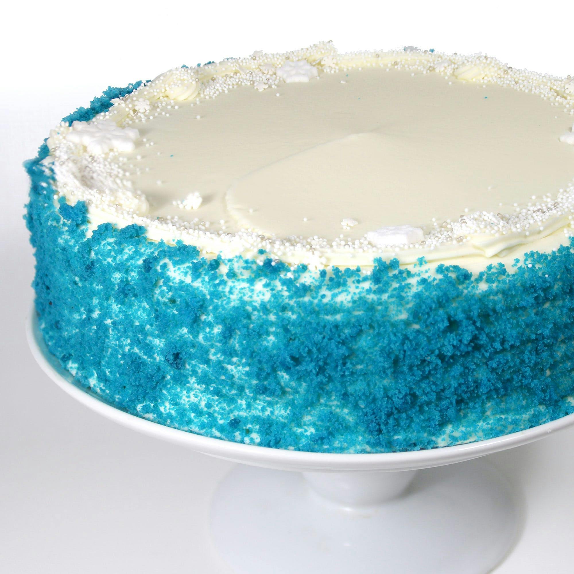Snowflake Blue Velvet Layer Cake by Carousel Cakes - Alternate image 1