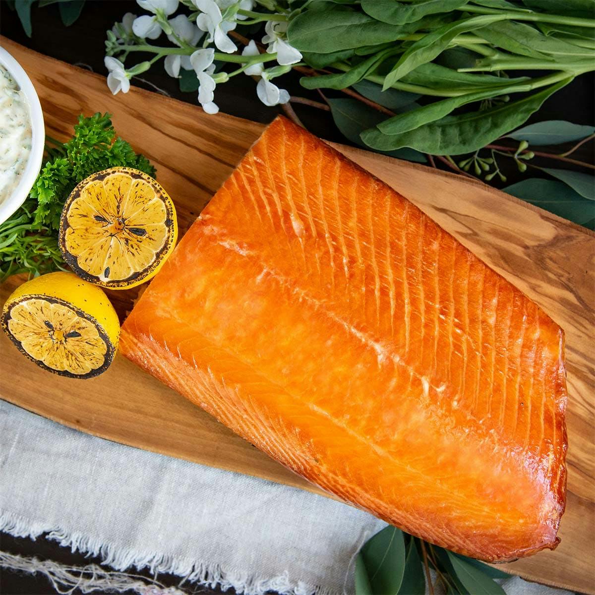 Smoked Salmon with Herb Lemon Aioli - 2 lbs. by 4 Rivers Smokehouse