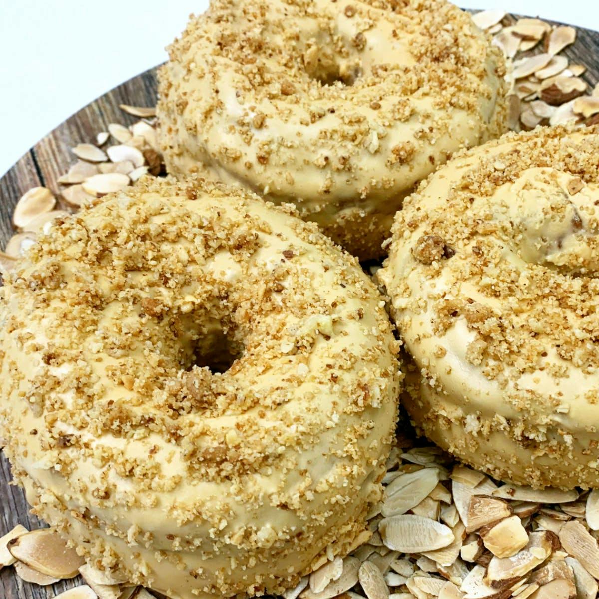 Dulce de Leche Doughnuts with Almond Streusel - 6 Pack by Dough Doughnuts