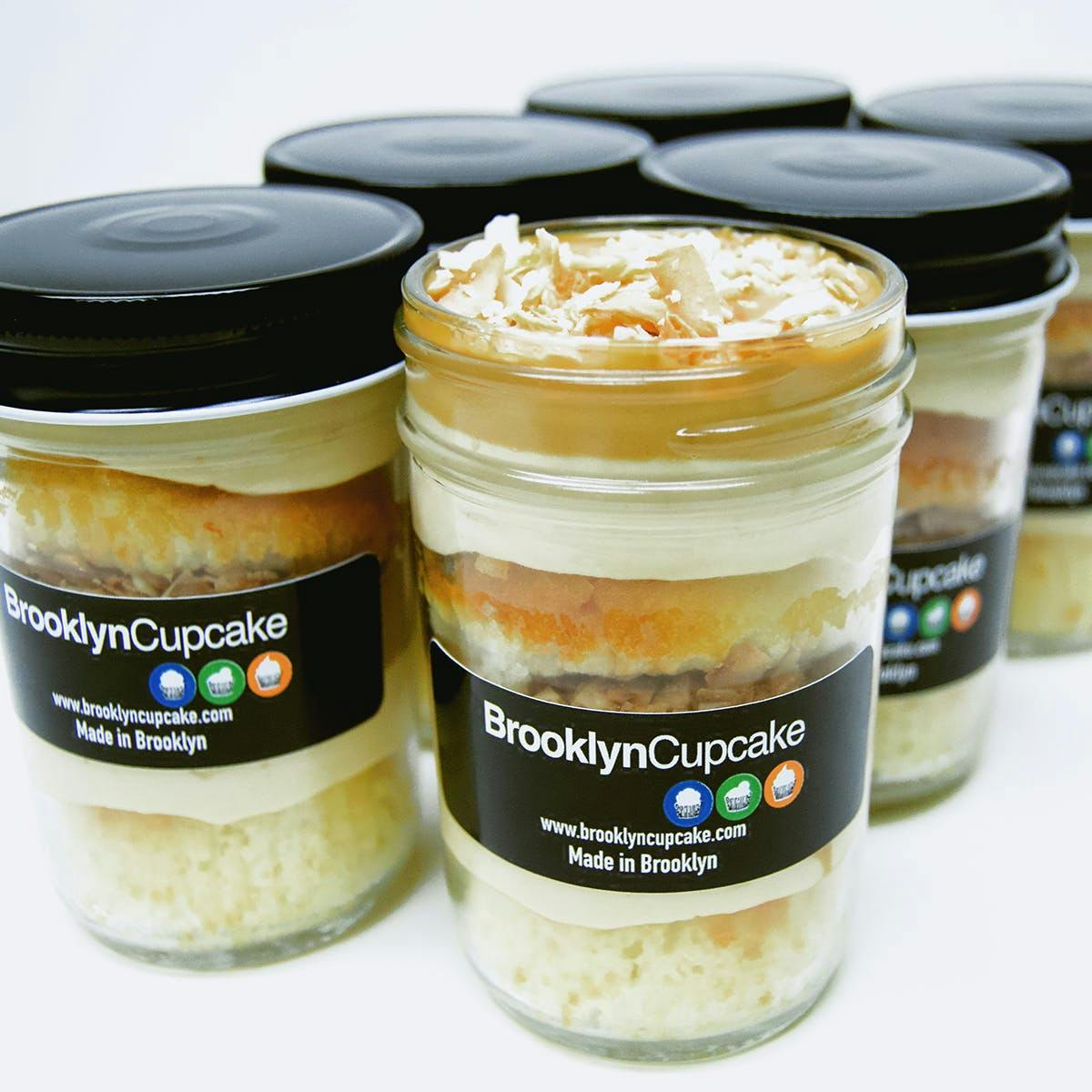 Toasted Coconut Cupcake Jars - 6 Pack by Brooklyn Cupcake