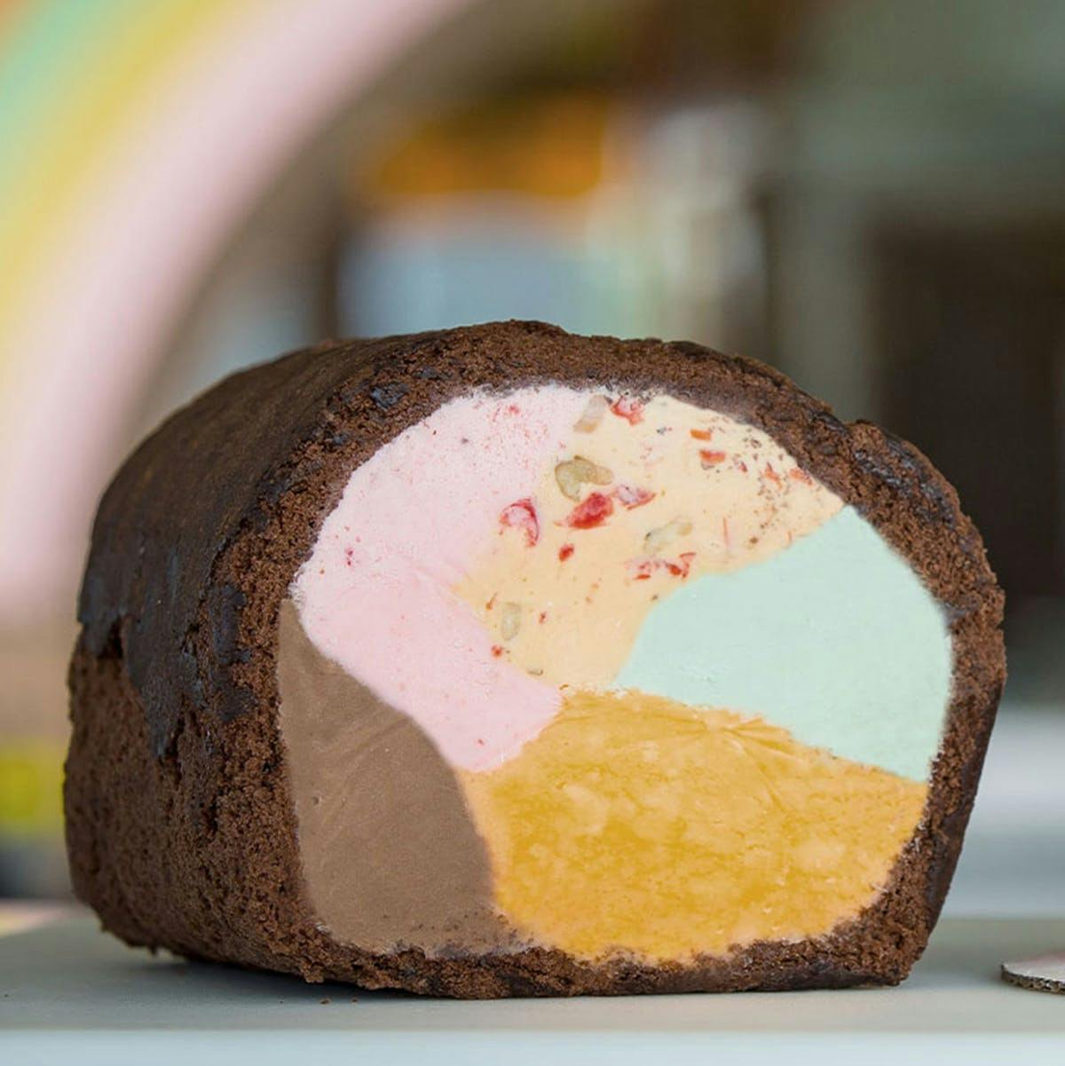 Neapolitan Ice Cream Cake Roll Recipe by Tasty