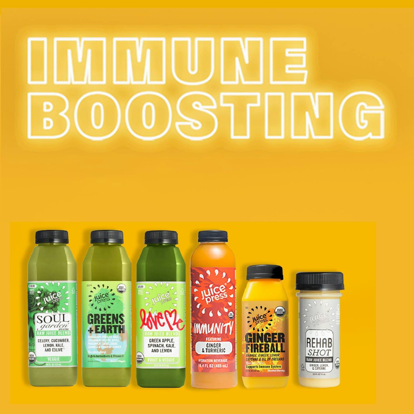 Immune Boosting Juice Bundle-6 Pack By Juice Press - Goldbelly