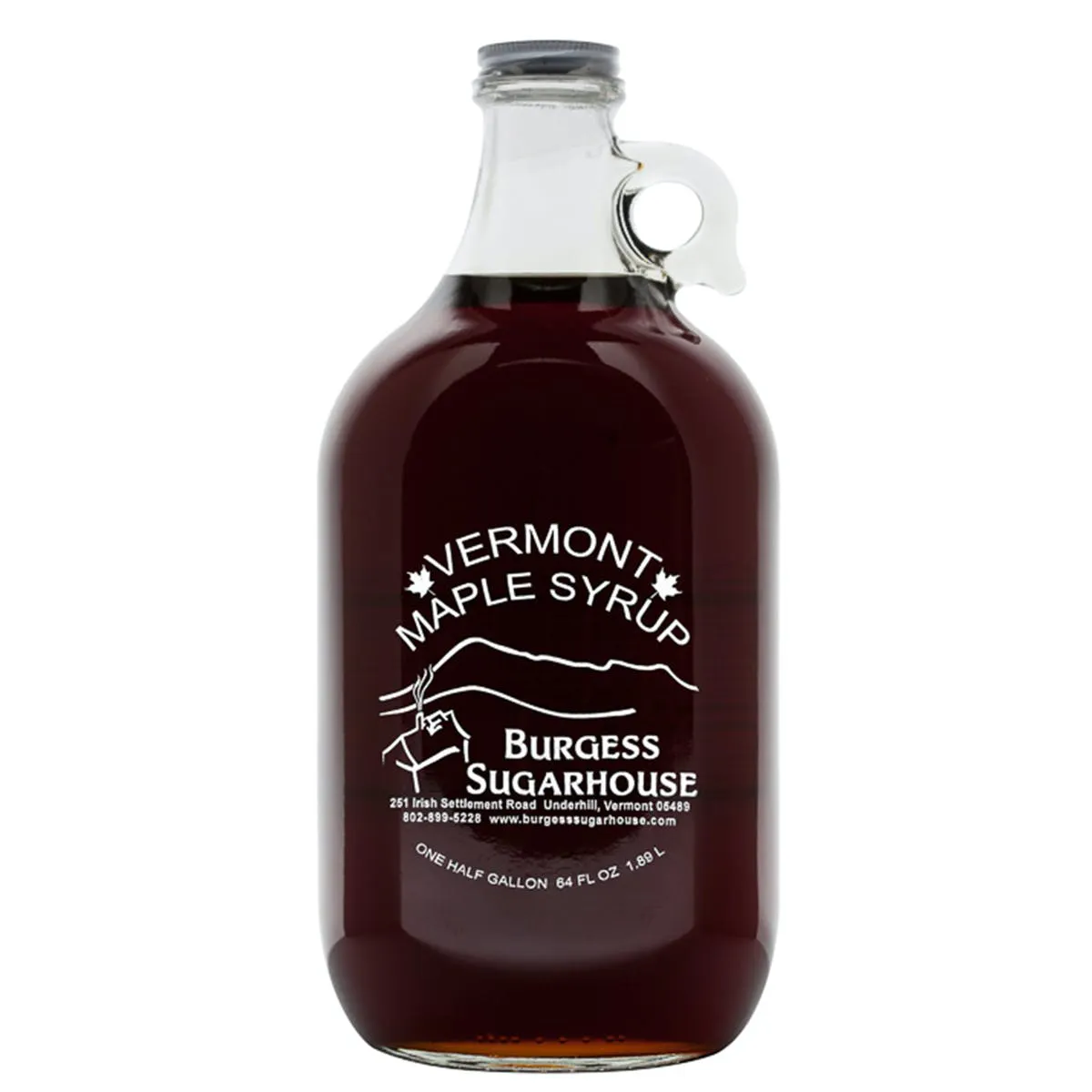 Burgess Sugarhouse - Grade A Maple Syrup: Dark Color with Robust Taste 1/2 Gallon