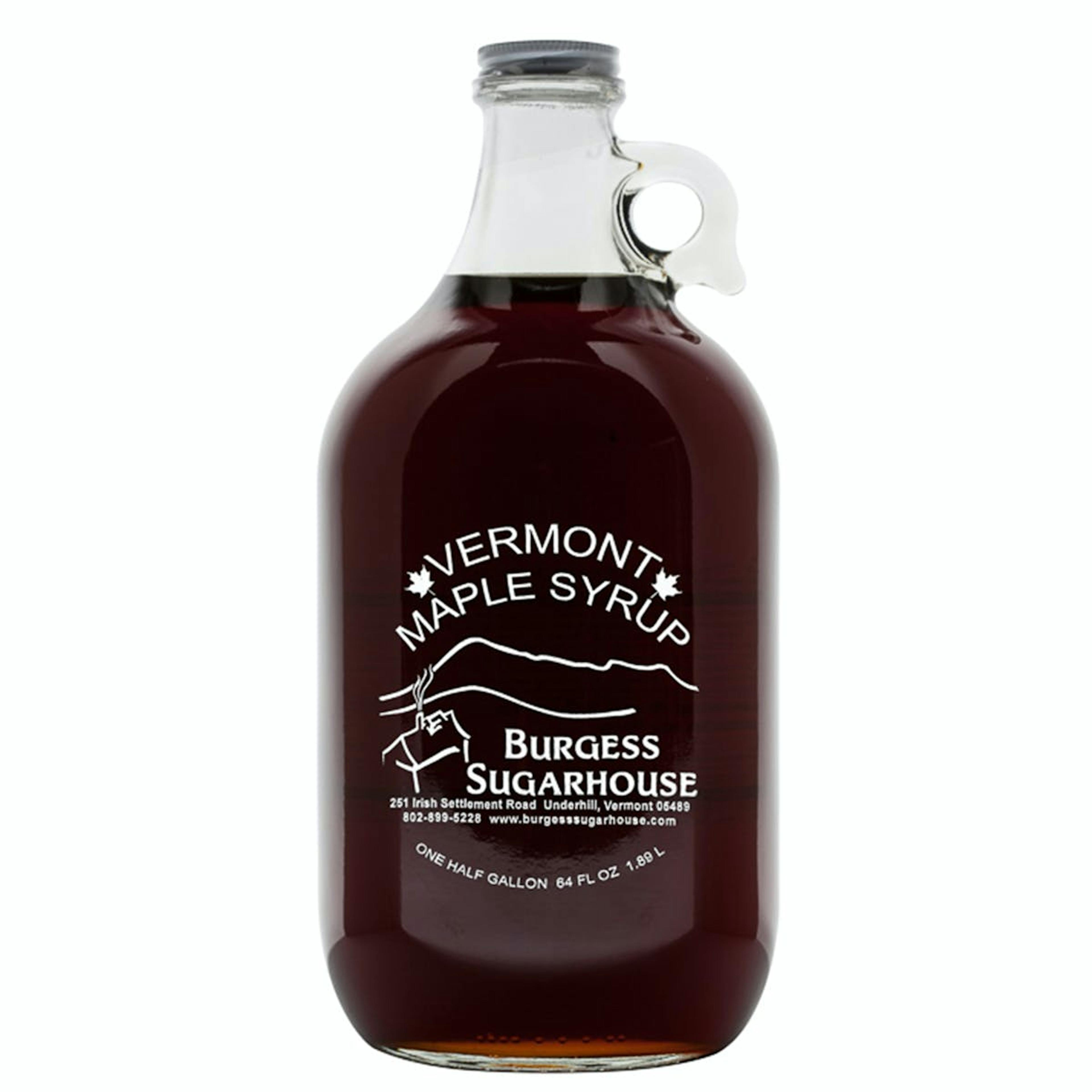 Grade A Maple Syrup: Dark Color with Robust Taste 1/2 Gallon by Burgess Sugarhouse