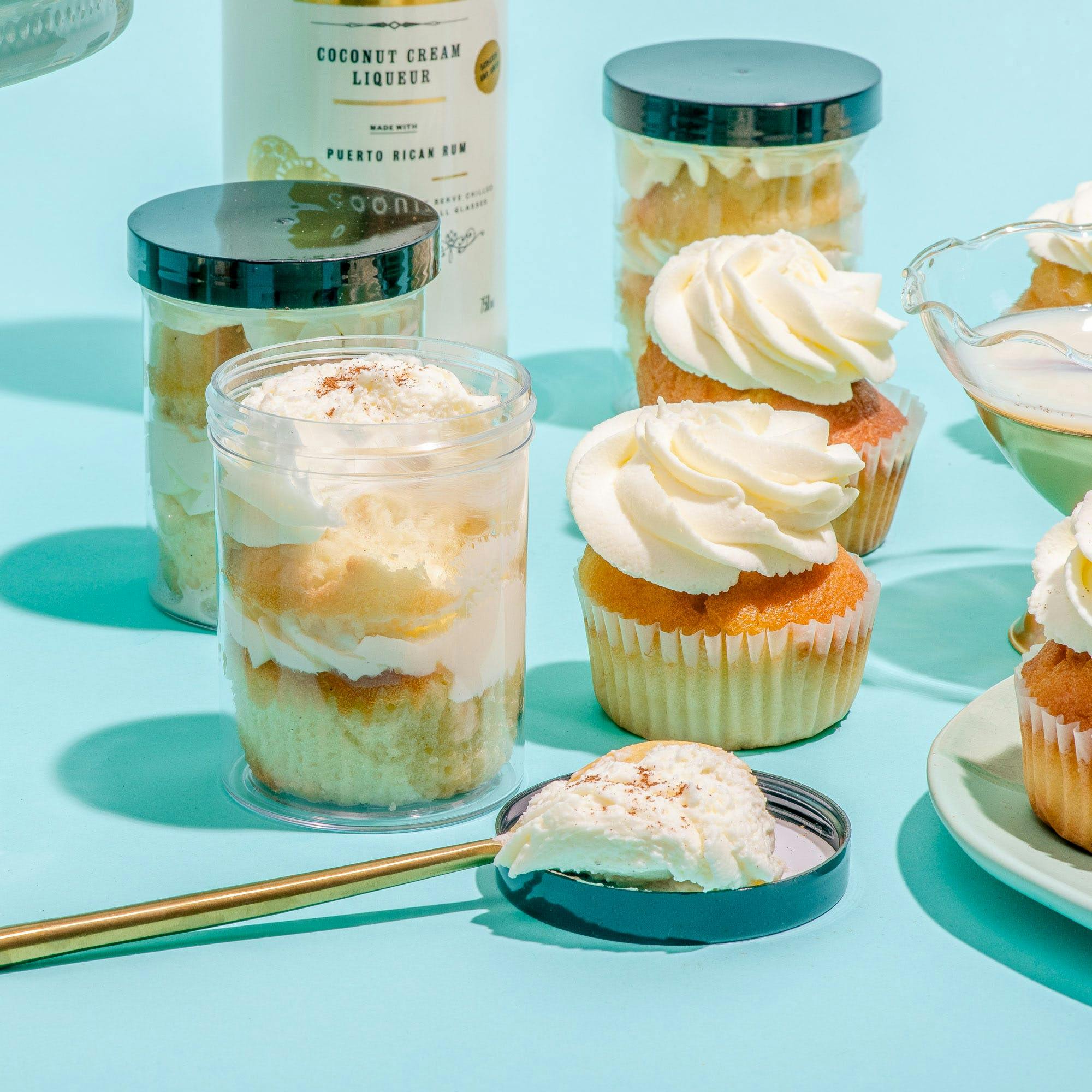 Bacardi Coquito Cake Jars - 3 Pack by Brooklyn Cupcake