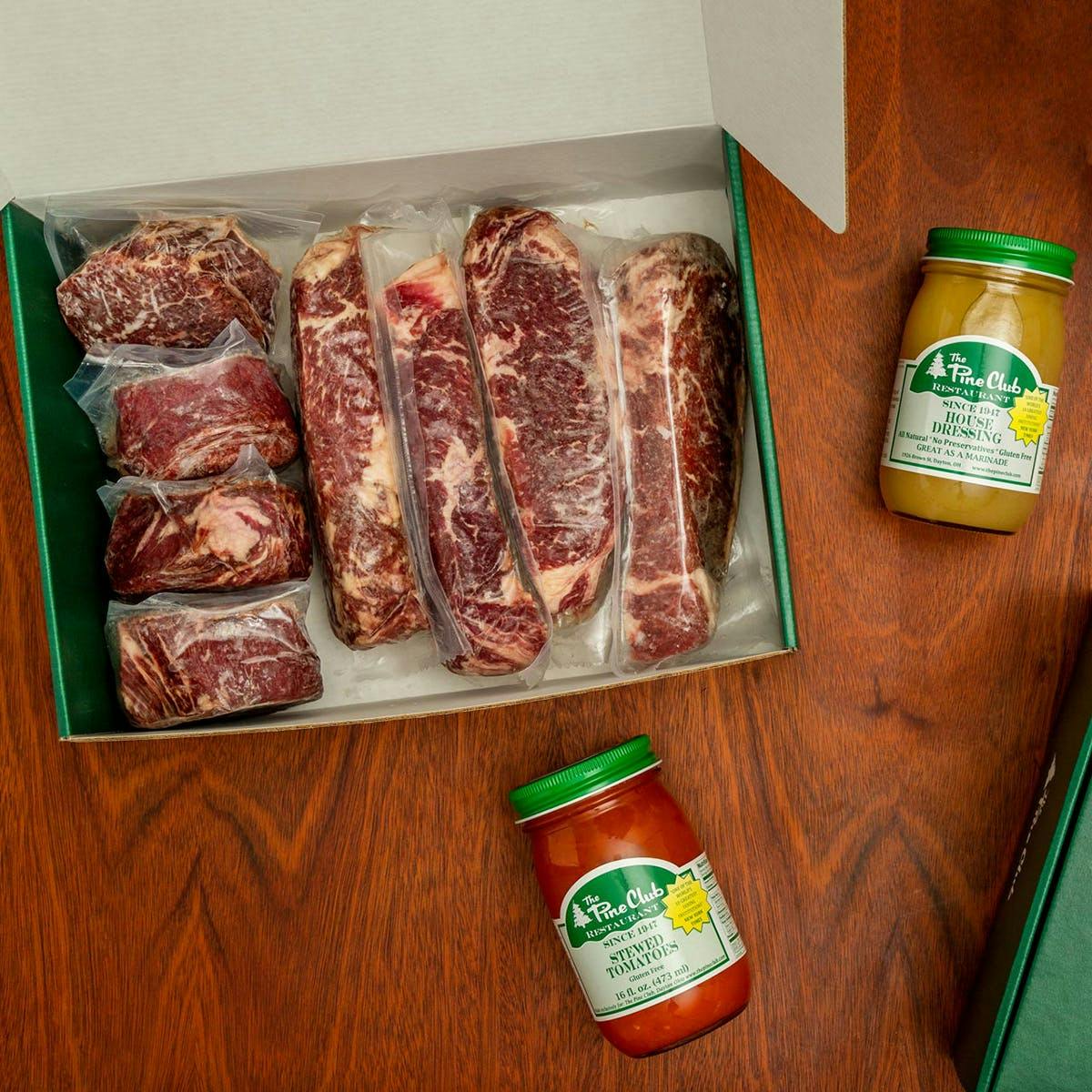 Strip Steak & Filet Mignon Gift Box for 8 by The Pine Club