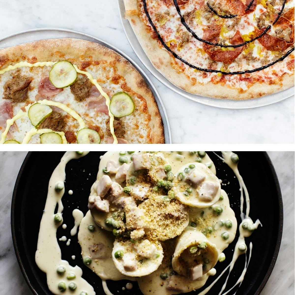 The DDD Favorite's Pizza Combo - 4 Pack + Tortellini by Red Wagon Pizza