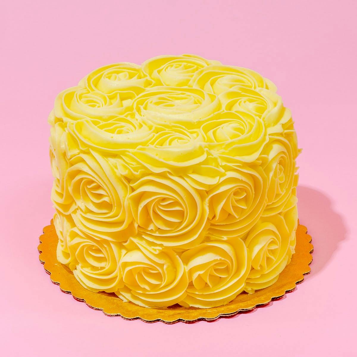 Yellow Autumn Floral Ombre Cake – Pao's cakes