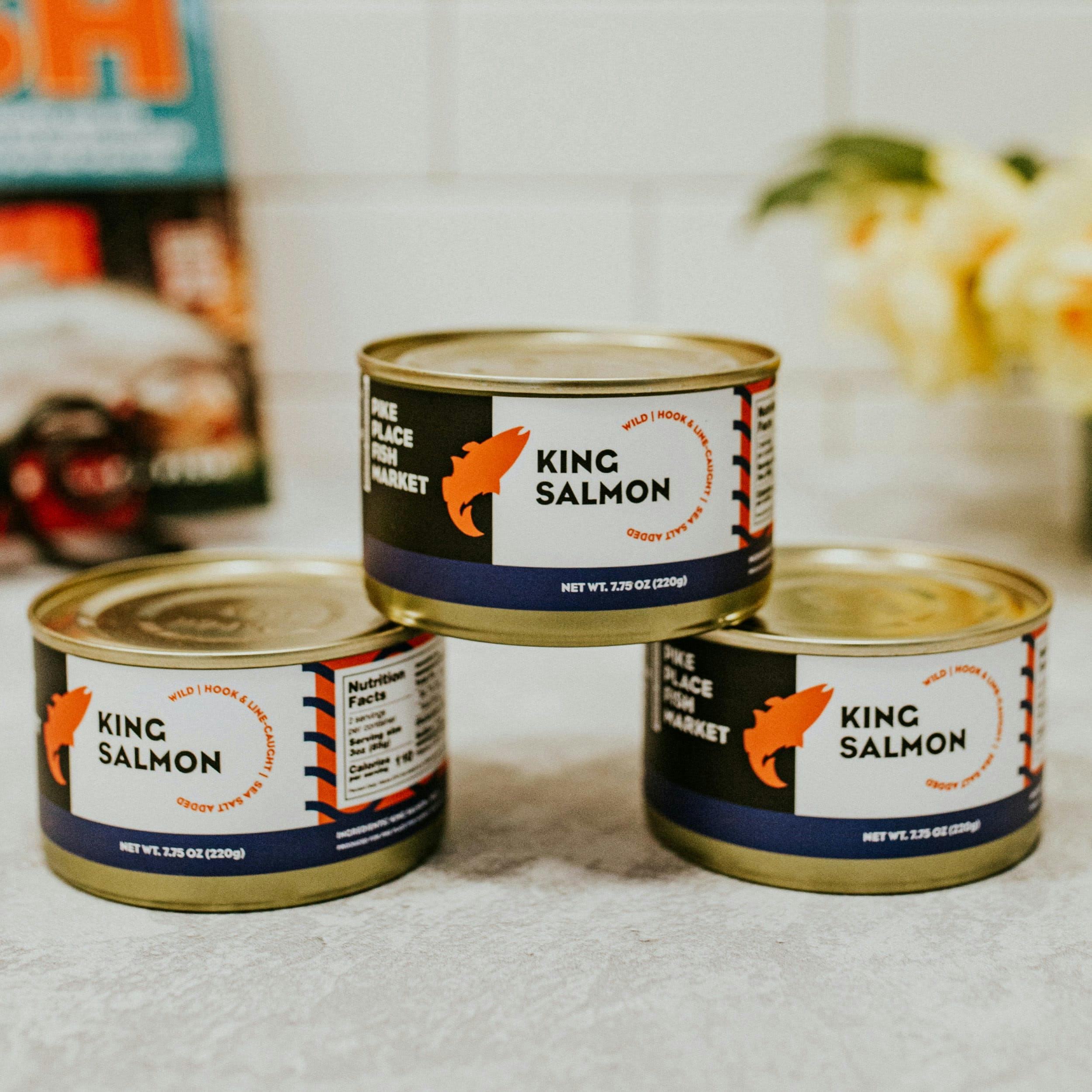 Wild Pacific King Salmon, Canned, 7.75 oz
