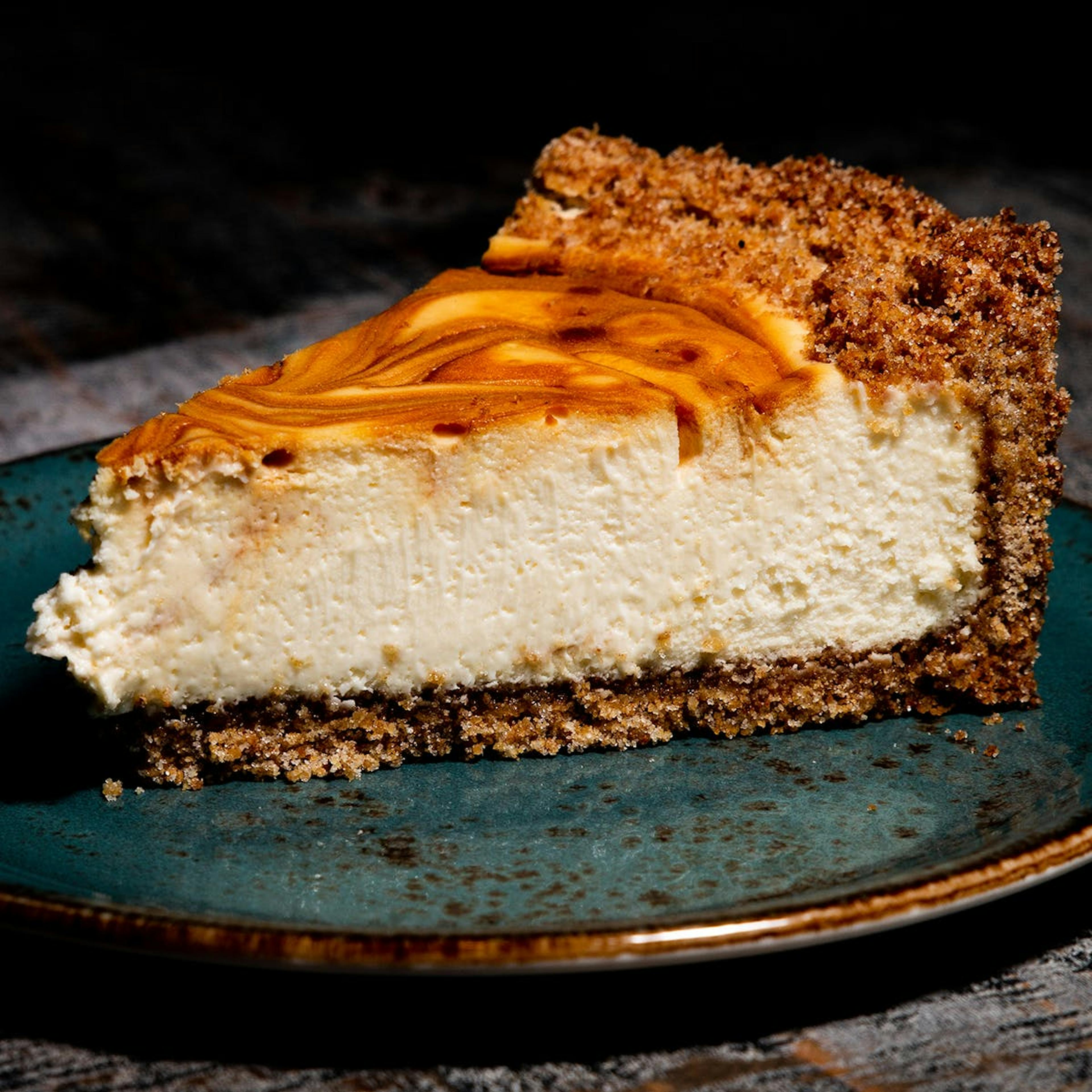 Sea-Salted Caramel Swirl Cheesecake by Cotton Blues Cheesecake Company