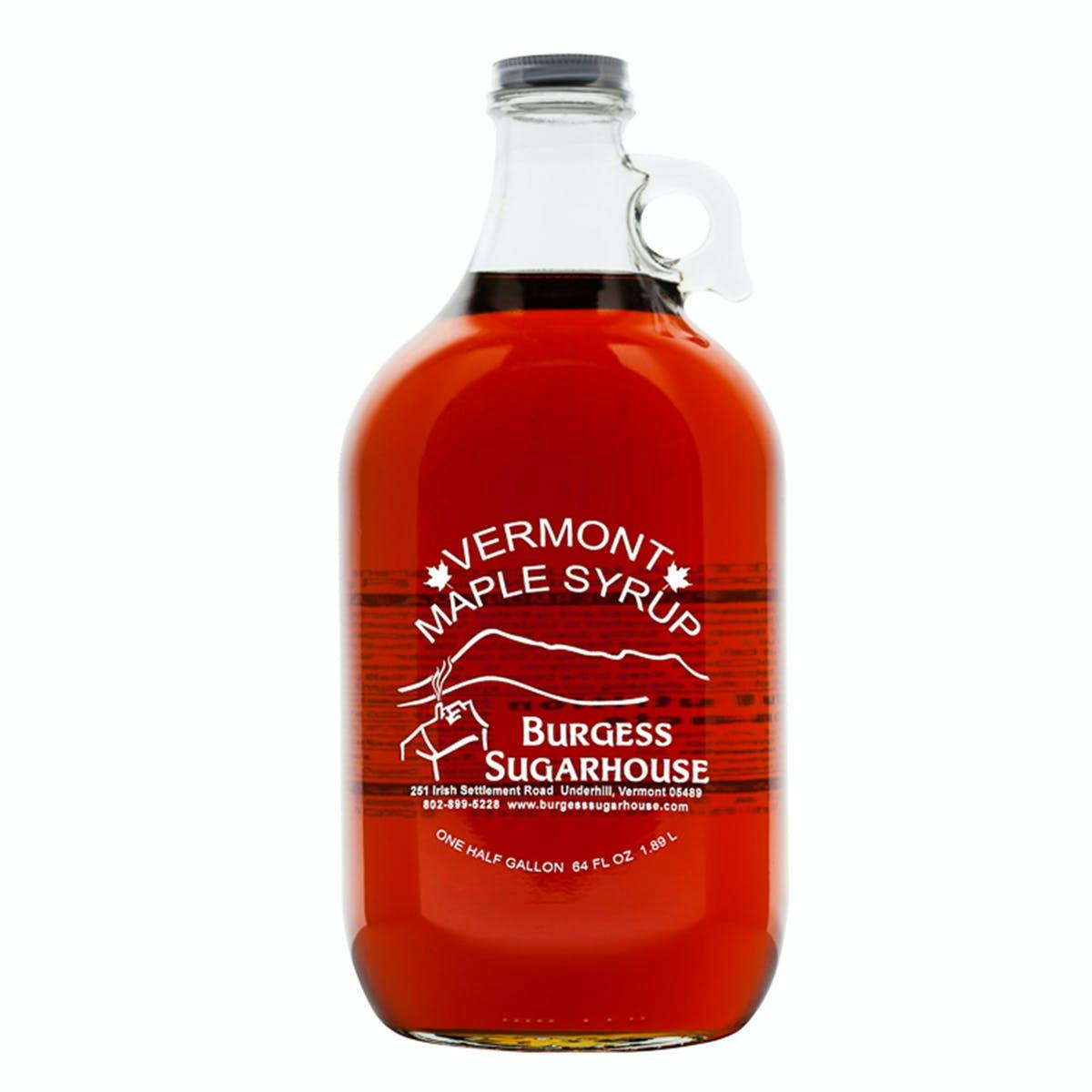 Grade A Maple Syrup: Amber Color with Rich Taste 1/2 Gallon by Burgess Sugarhouse